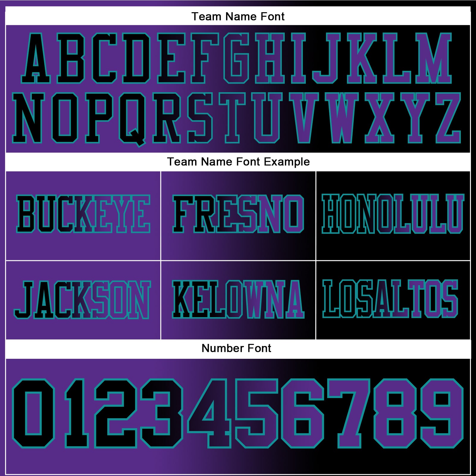 Custom Black Purple-Teal Authentic Gradient Fashion Football Jersey view 3