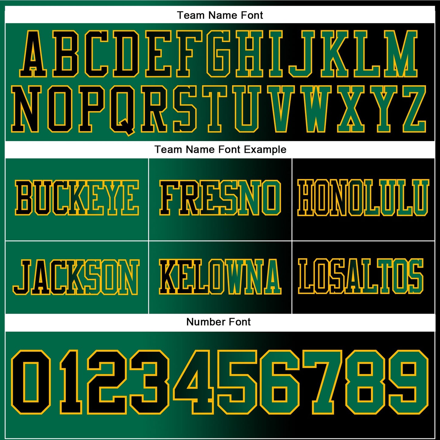 Custom Black Kelly Green-Gold Authentic Gradient Fashion Football Jersey view 3