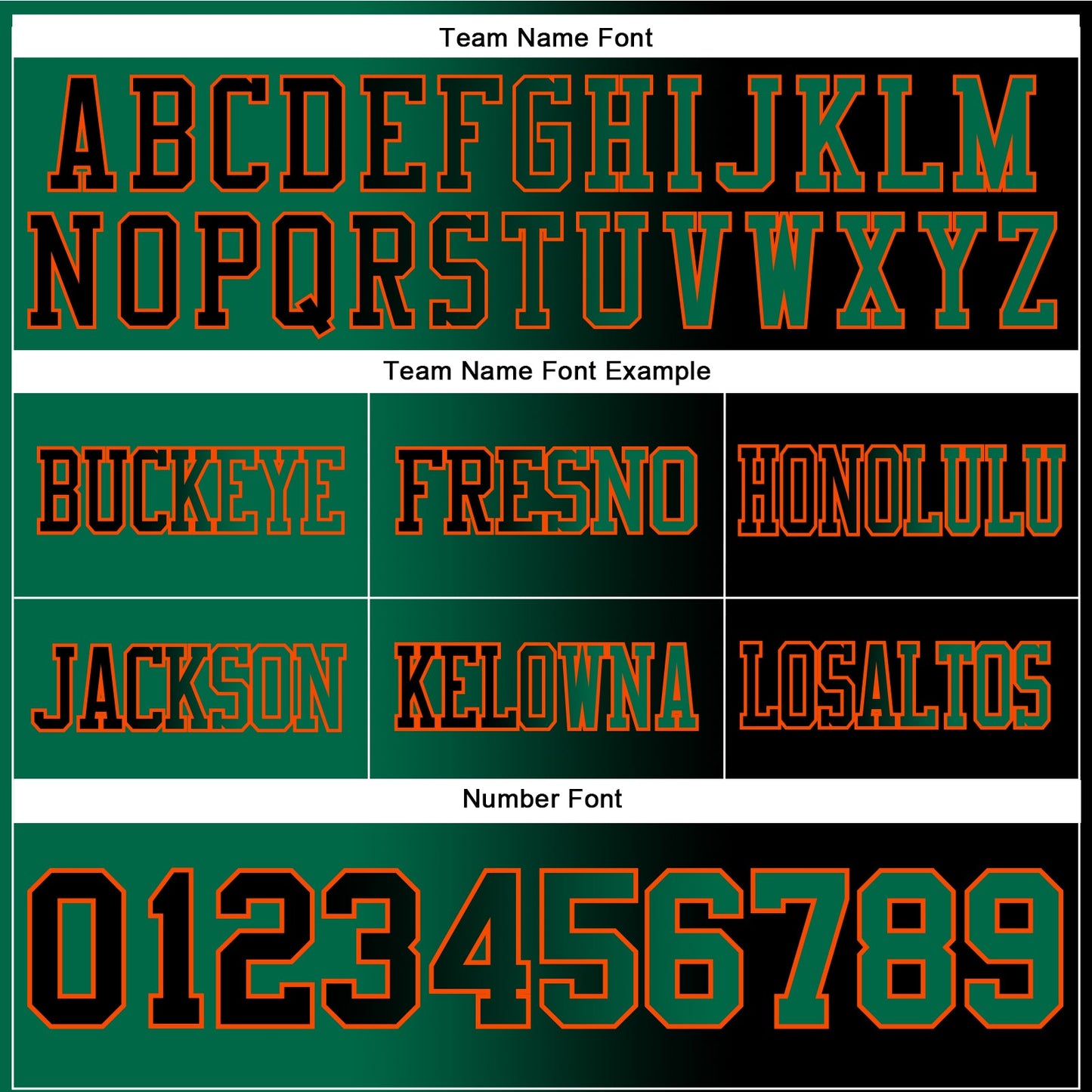 Custom Black Kelly Green-Orange Authentic Gradient Fashion Football Jersey view 3