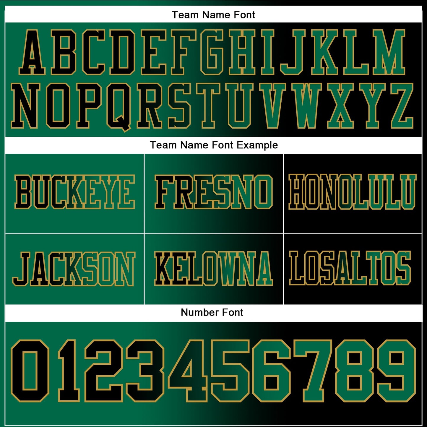 Custom Black Kelly Green-Old Gold Authentic Gradient Fashion Football Jersey view 3