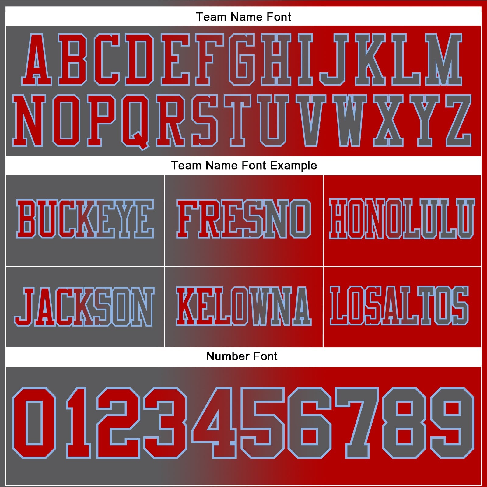Custom Red Steel Gray-Light Blue Authentic Gradient Fashion Football Jersey view 3