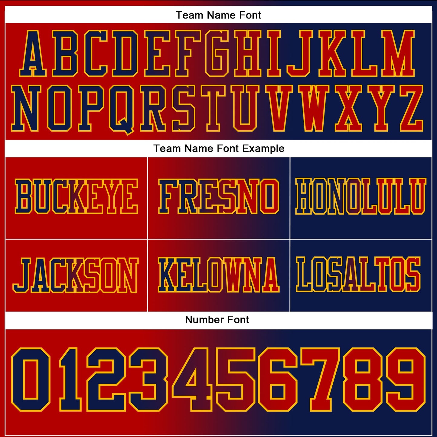 Custom Navy Red-Gold Authentic Gradient Fashion Football Jersey view 3