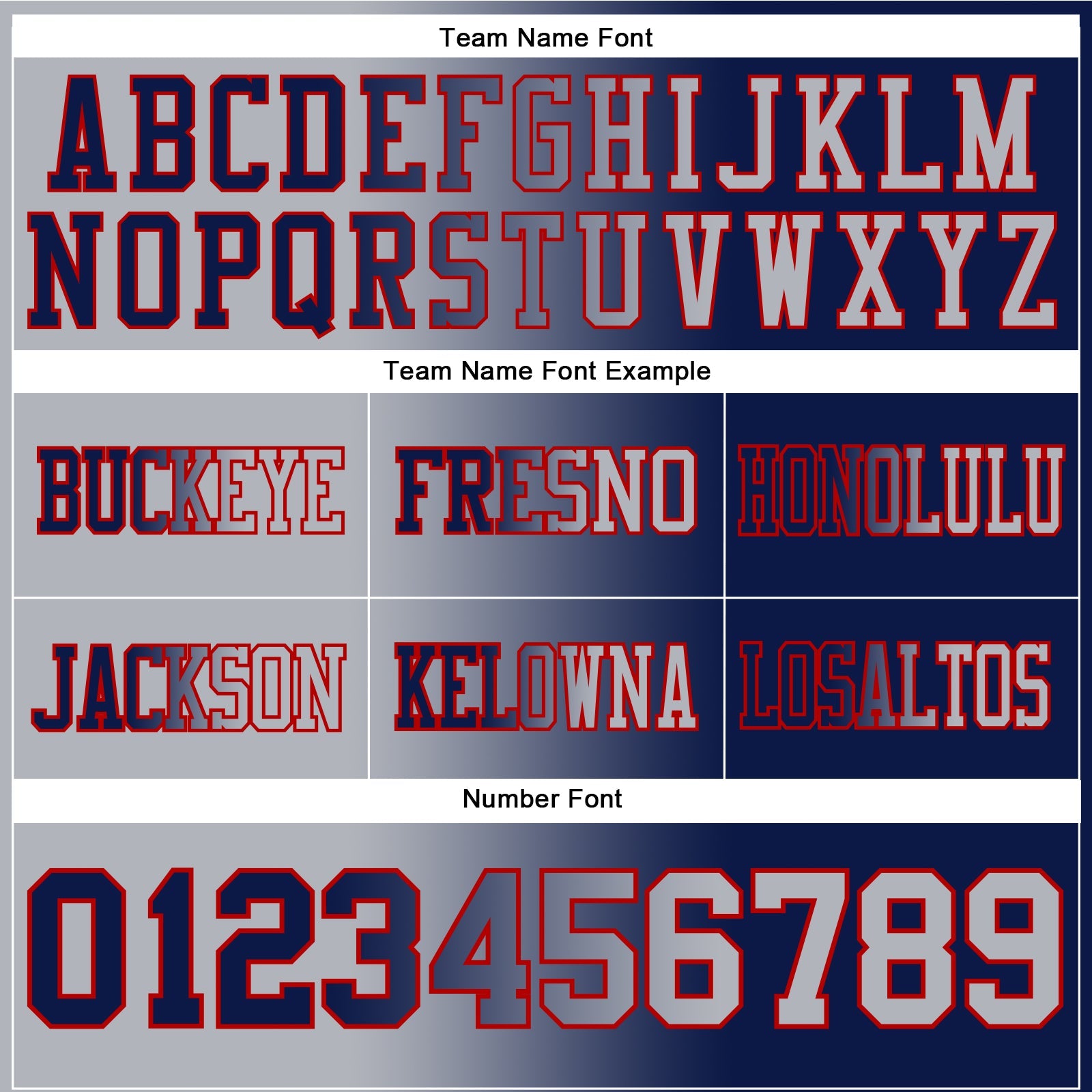 Custom Navy Gray-Red Authentic Gradient Fashion Football Jersey view 3