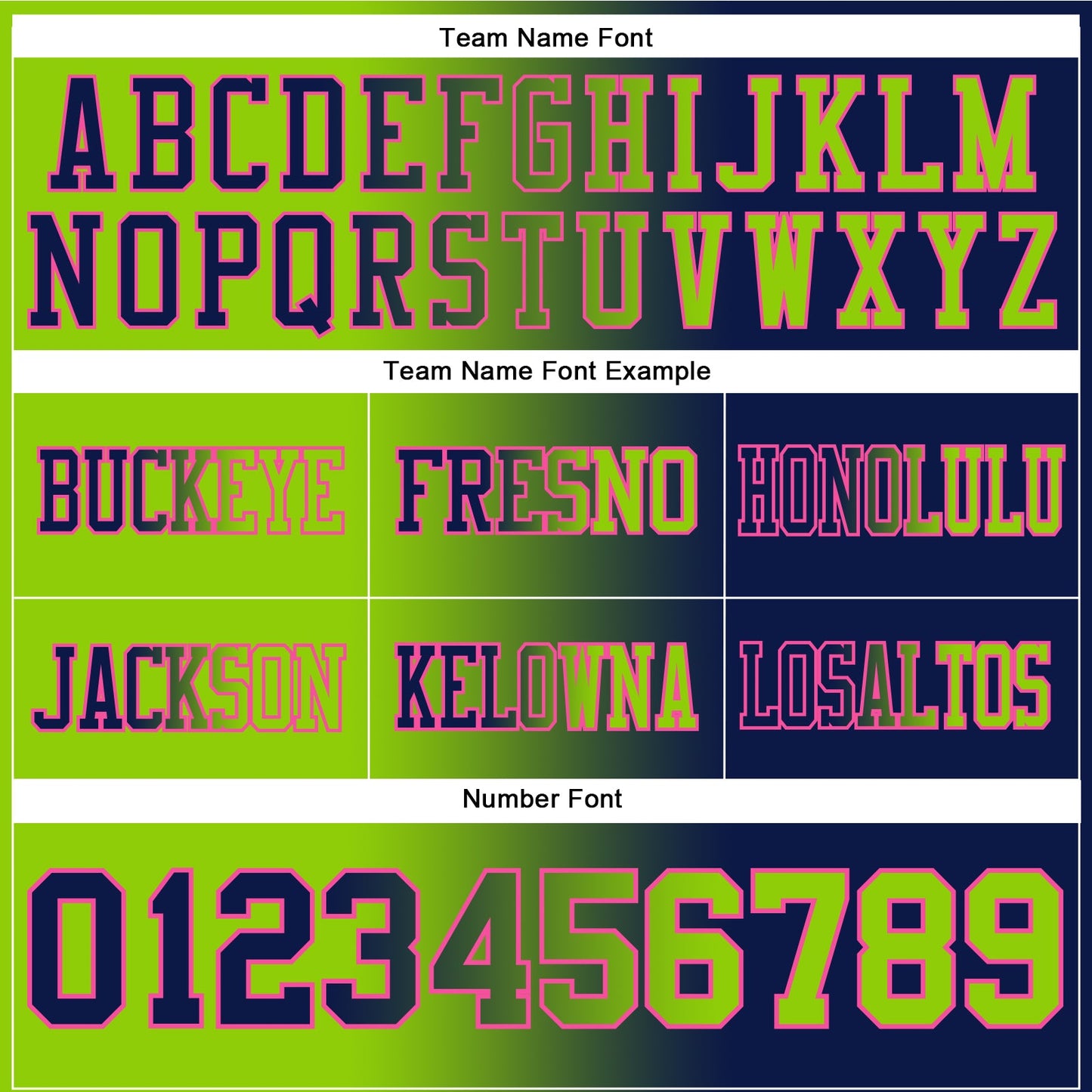 Custom Navy Neon Green-Pink Authentic Gradient Fashion Football Jersey view 3