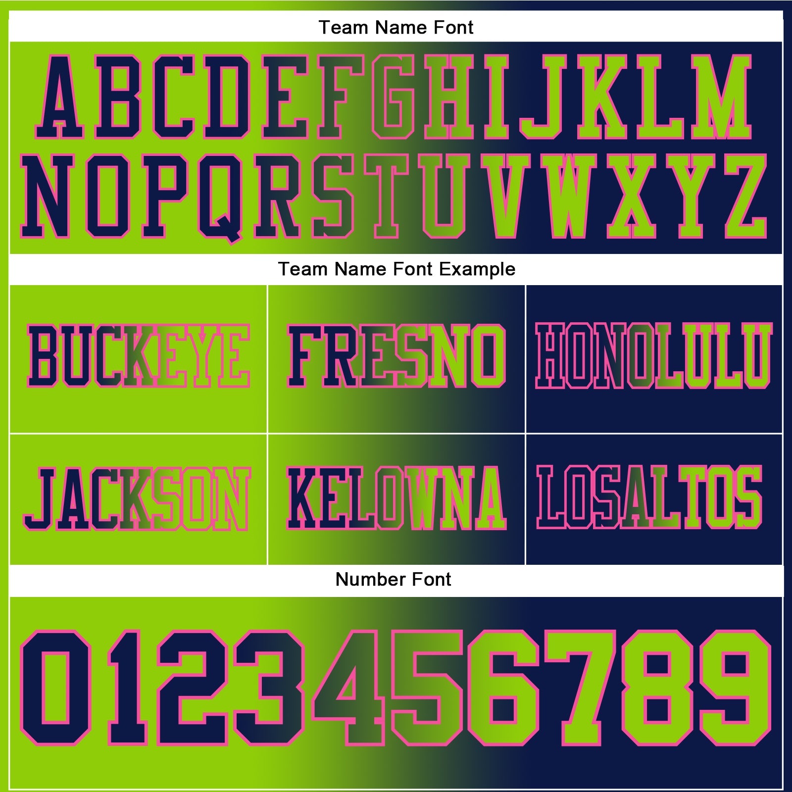 Custom Navy Neon Green-Pink Authentic Gradient Fashion Football Jersey view 3