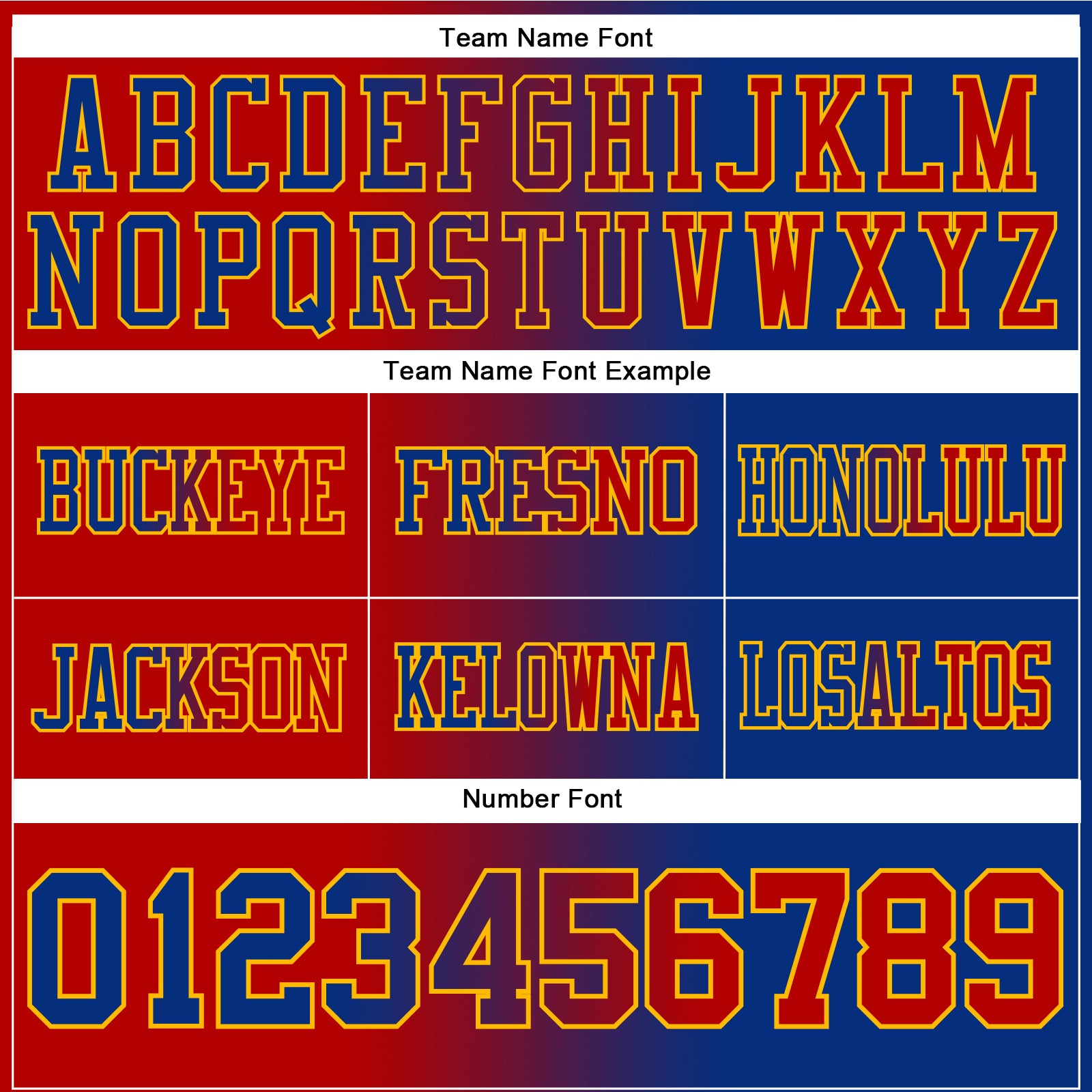 Custom Royal Red-Gold Authentic Gradient Fashion Football Jersey view 3