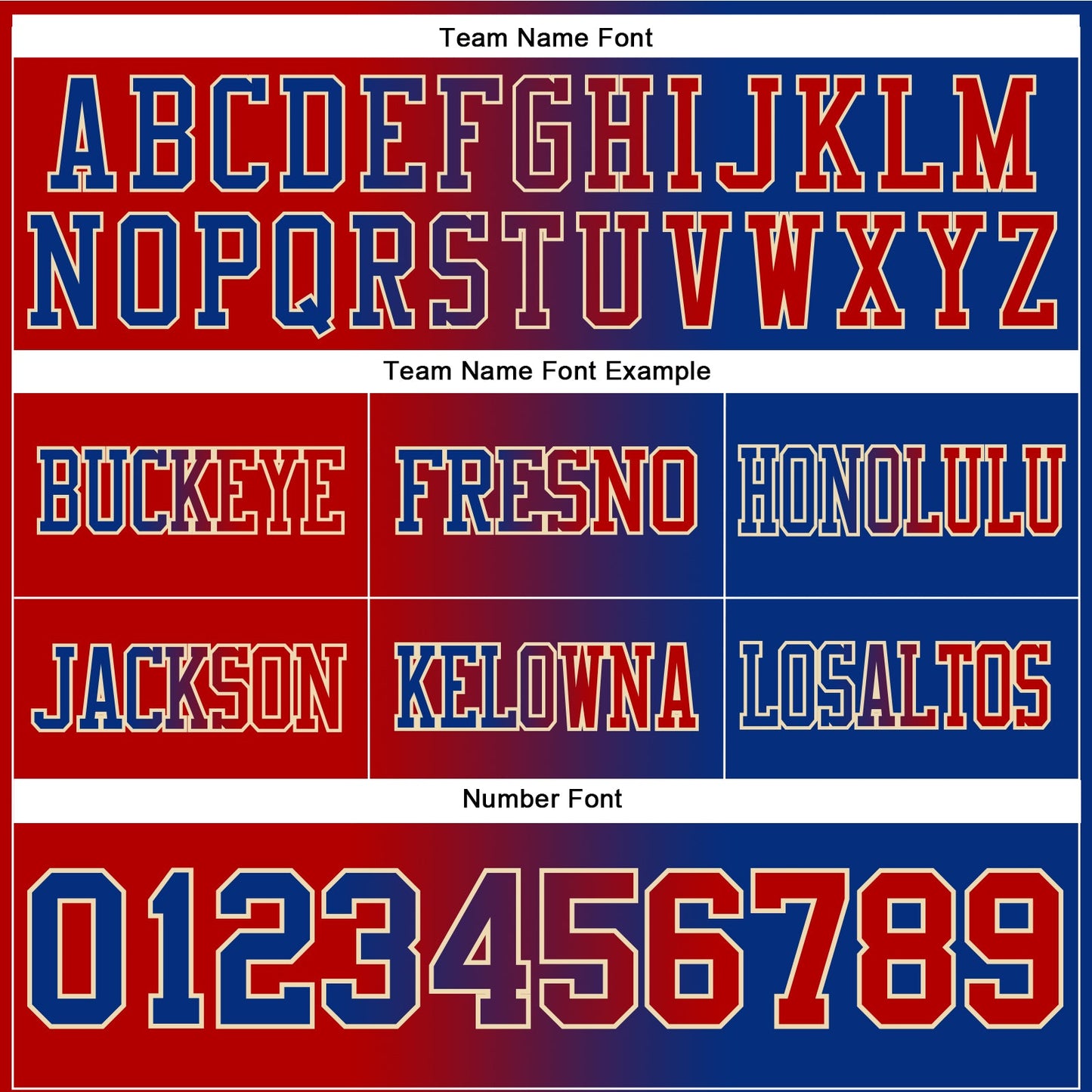 Custom Royal Red-Cream Authentic Gradient Fashion Football Jersey view 3