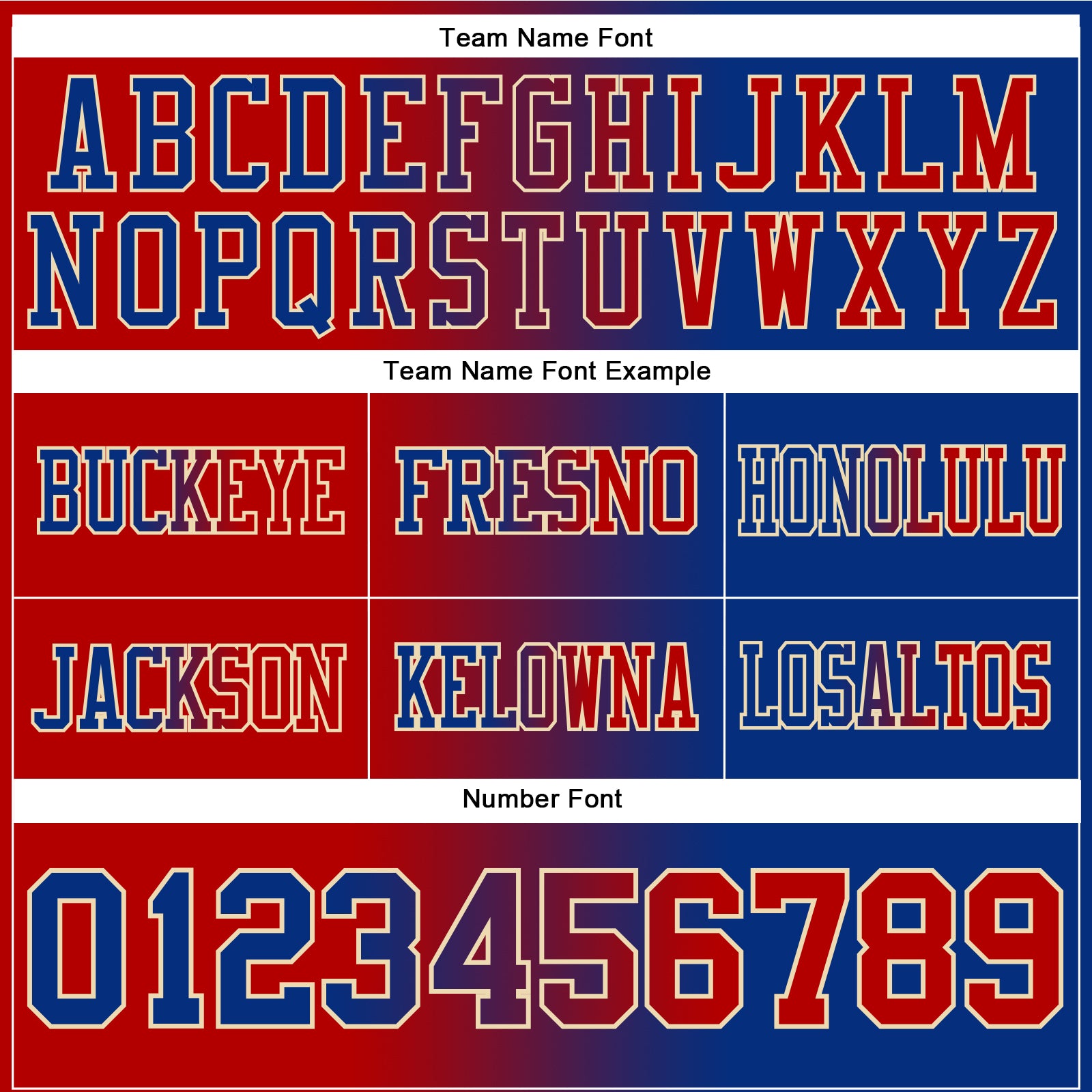 Custom Royal Red-Cream Authentic Gradient Fashion Football Jersey view 3