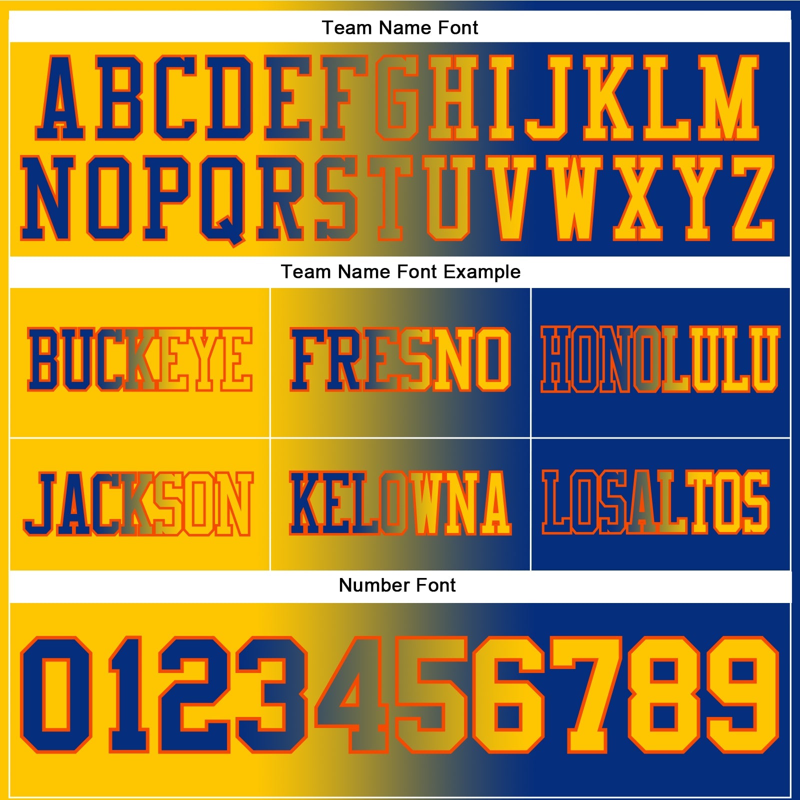 Custom Royal Yellow-Orange Authentic Gradient Fashion Football Jersey view 3