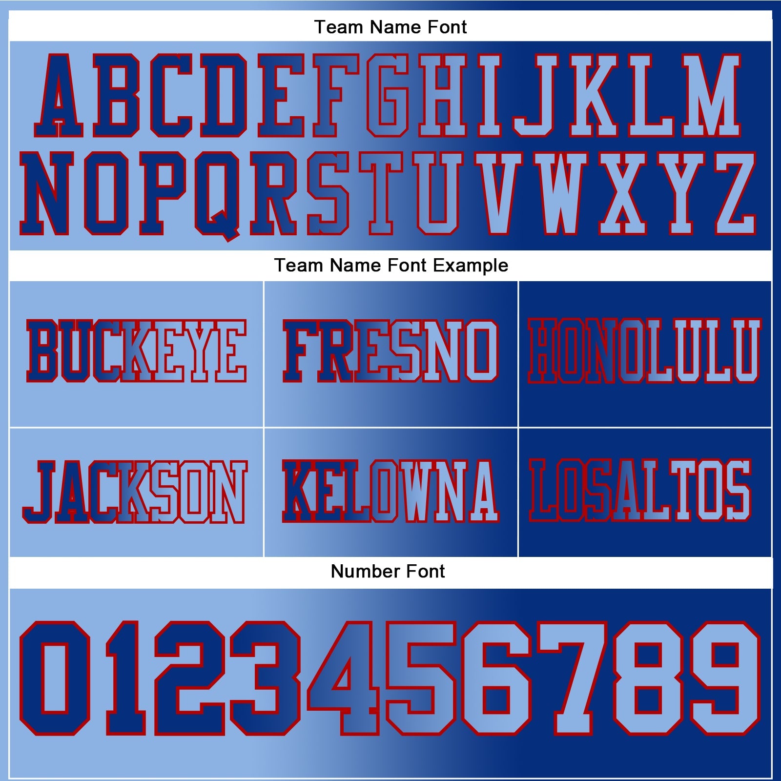 Custom Royal Light Blue-Red Authentic Gradient Fashion Football Jersey view 3