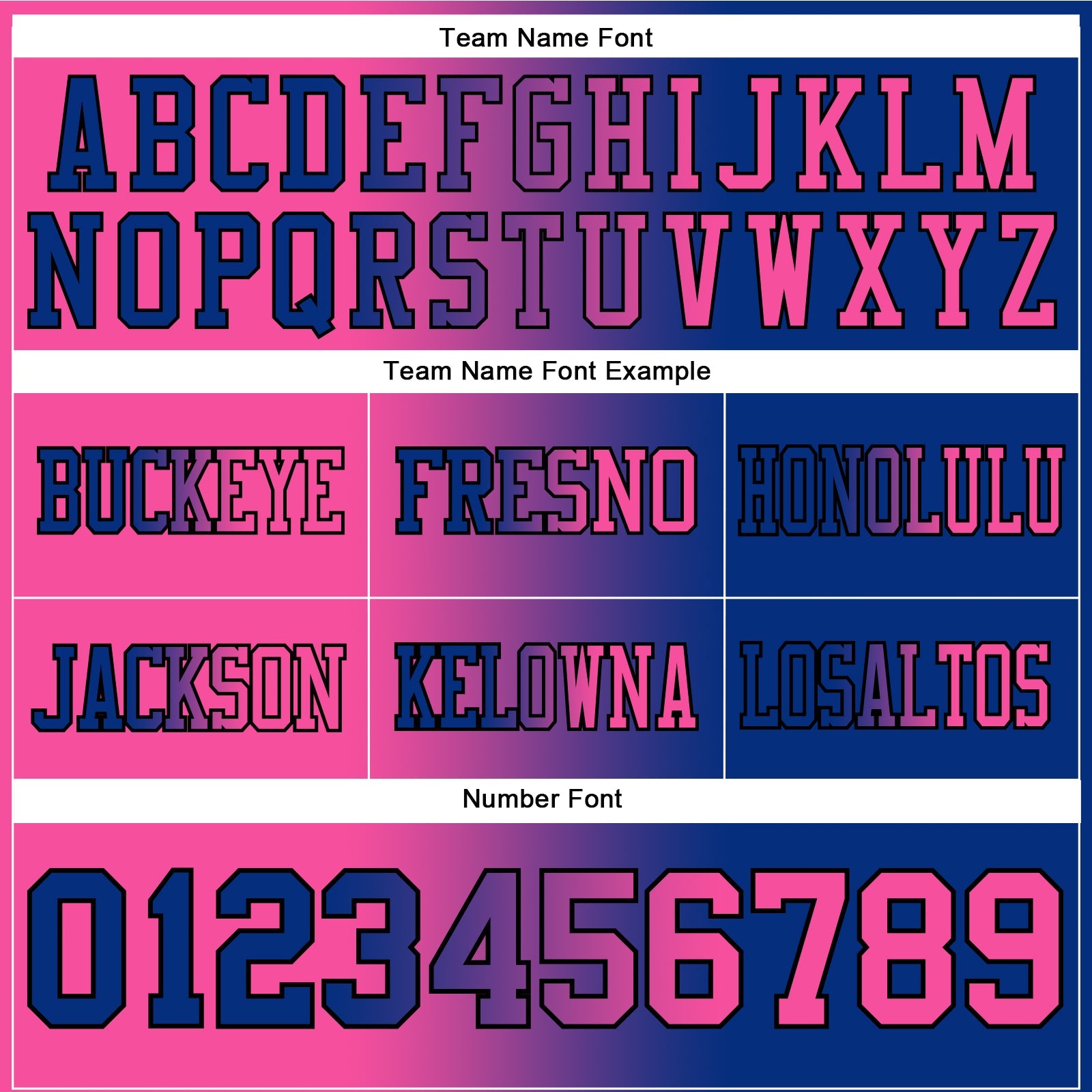 Custom Royal Pink-Black Authentic Gradient Fashion Football Jersey view 3