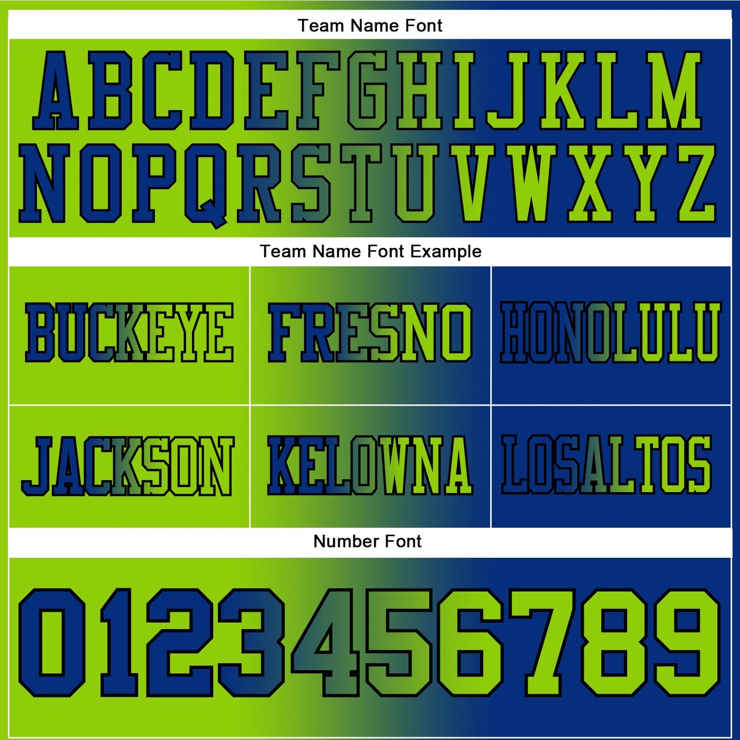 Custom Royal Neon Green-Black Authentic Gradient Fashion Football Jersey view 3