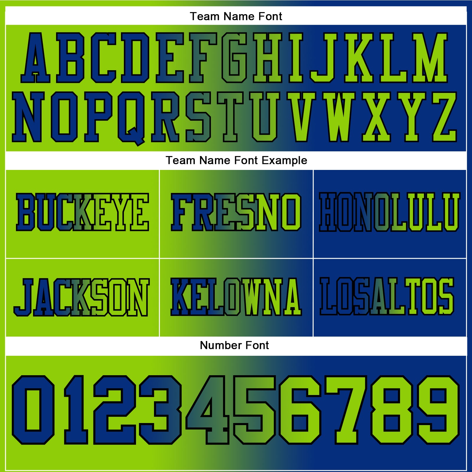 Custom Royal Neon Green-Black Authentic Gradient Fashion Football Jersey view 3