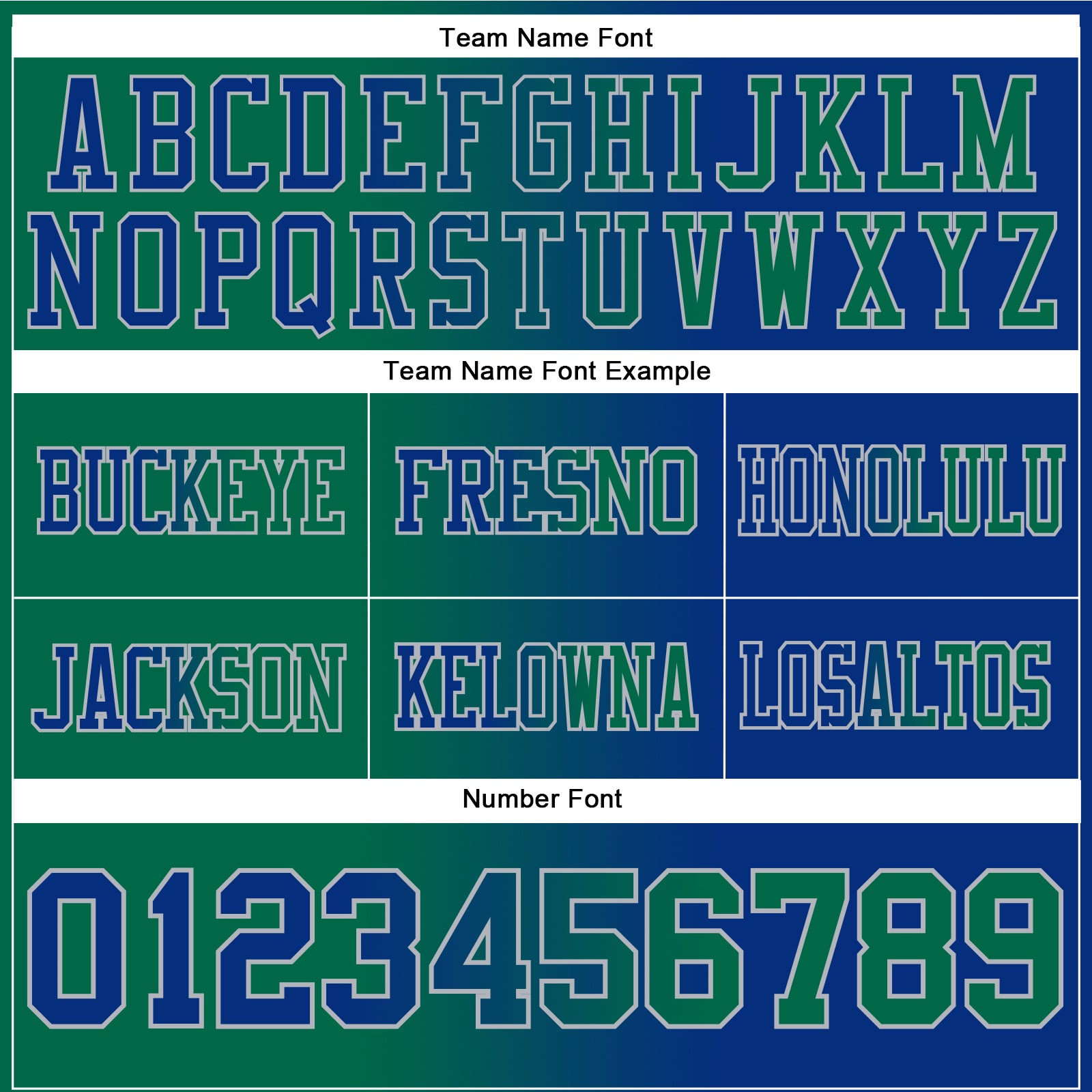 Custom Royal Kelly Green-Gray Authentic Gradient Fashion Football Jersey view 3