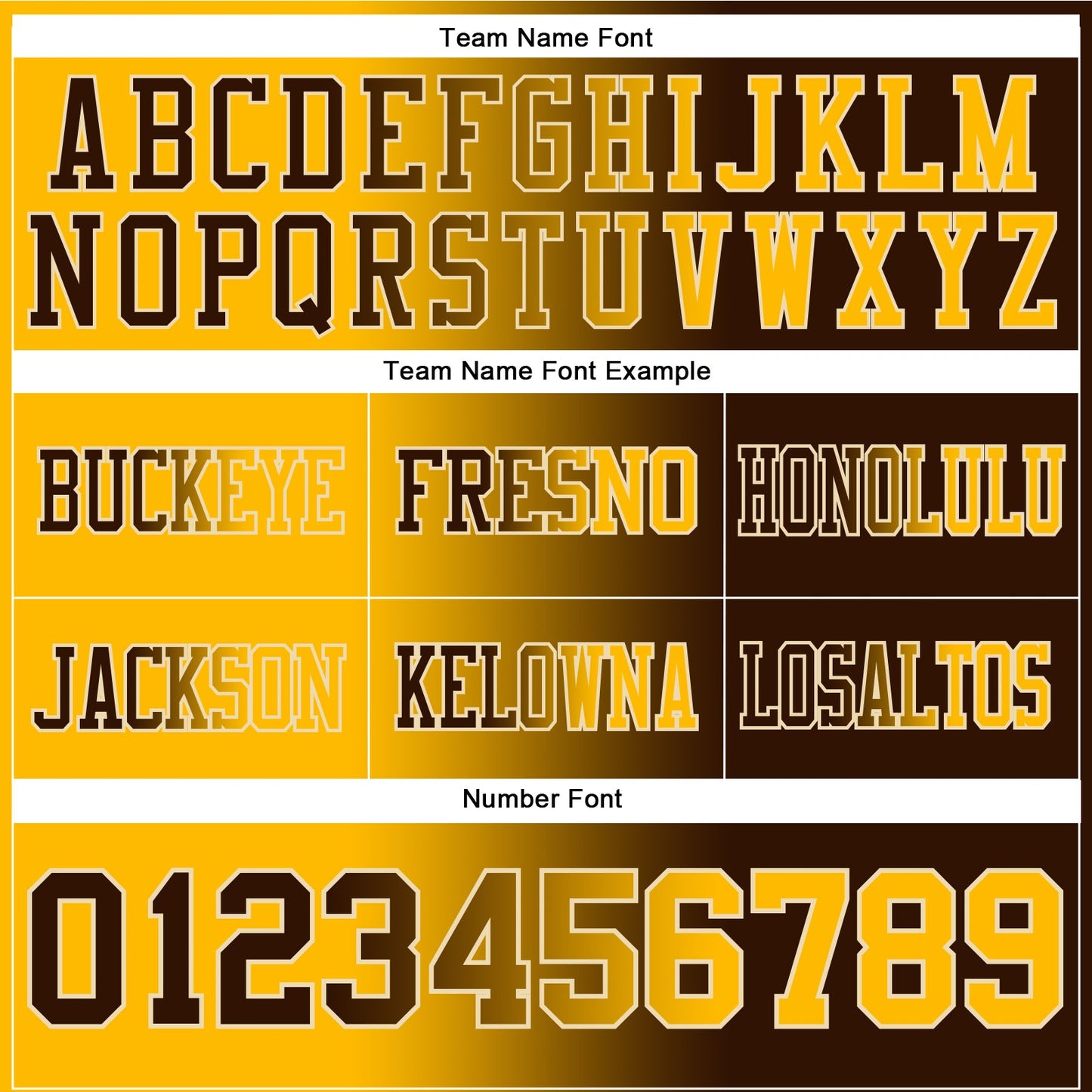 Custom Brown Gold-Cream Authentic Gradient Fashion Football Jersey view 3