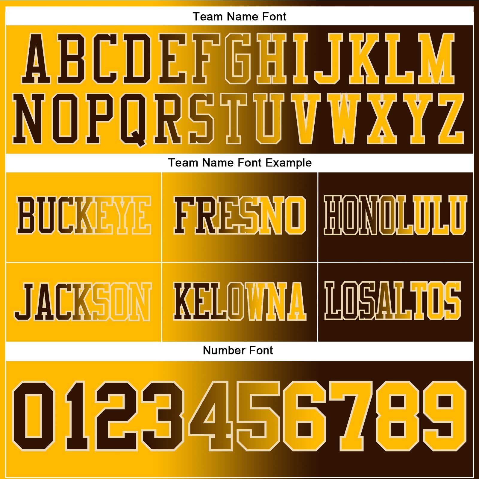 Custom Brown Gold-Cream Authentic Gradient Fashion Football Jersey view 3