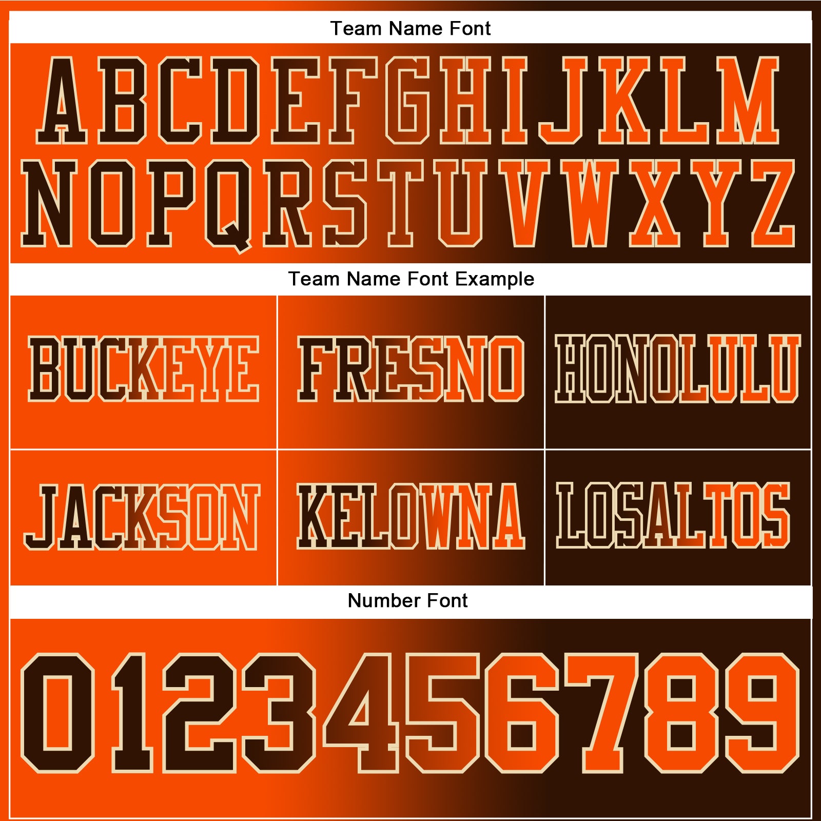 Custom Brown Orange-Cream Authentic Gradient Fashion Football Jersey view 3