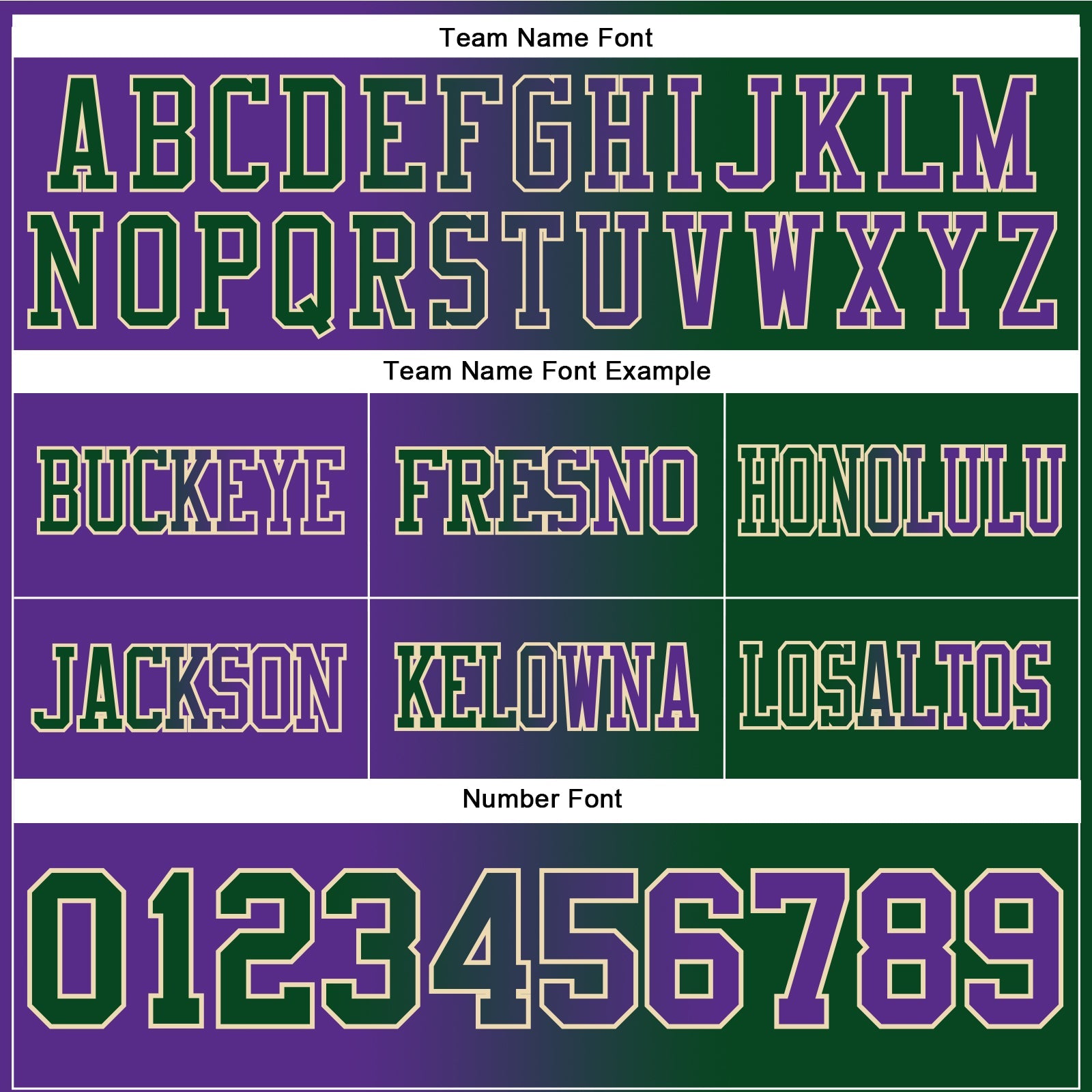 Custom Green Purple-Cream Authentic Gradient Fashion Football Jersey view 3