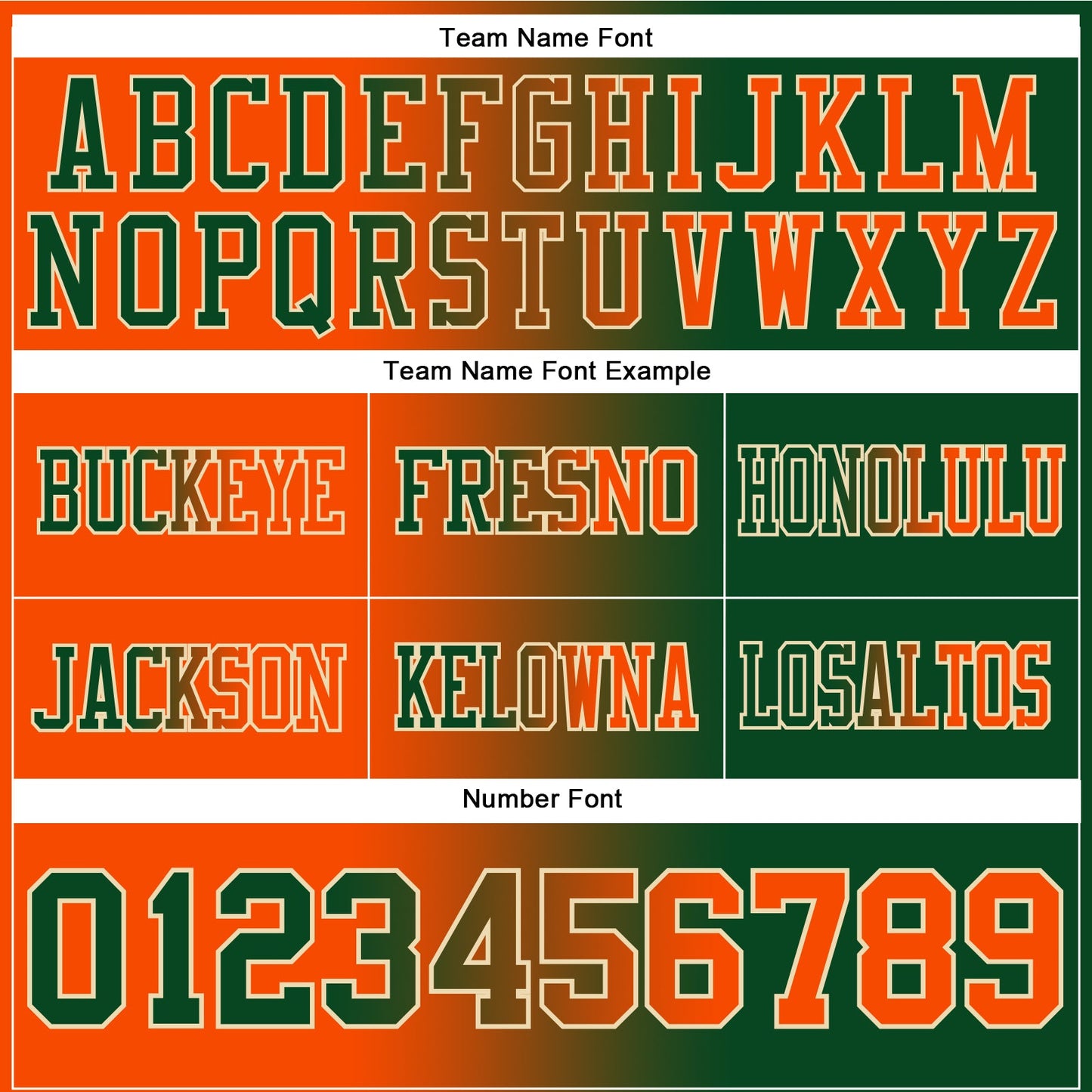 Custom Green Orange-Cream Authentic Gradient Fashion Football Jersey view 3