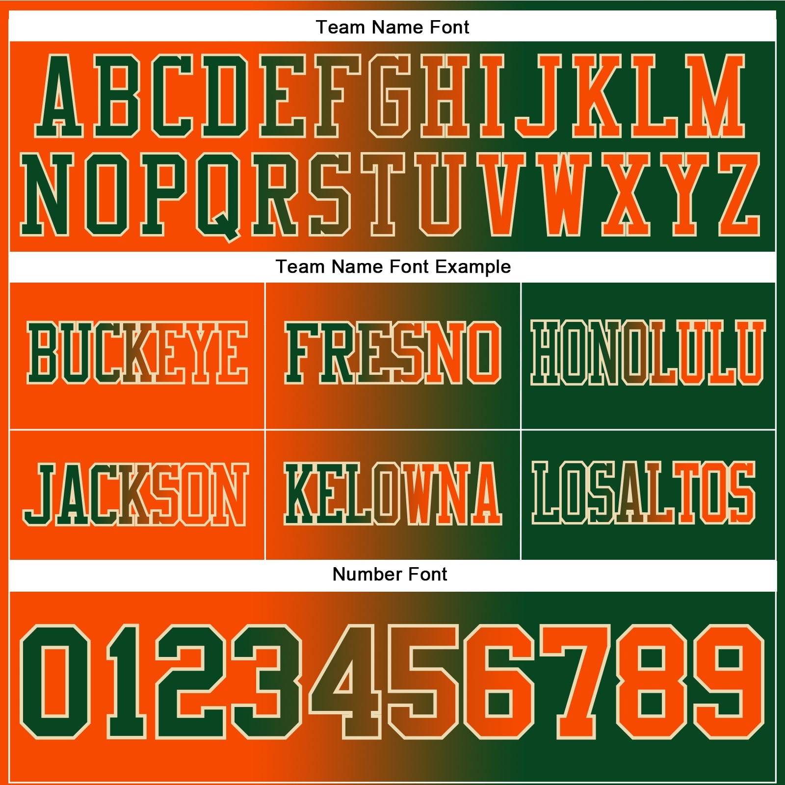 Custom Green Orange-Cream Authentic Gradient Fashion Football Jersey view 3