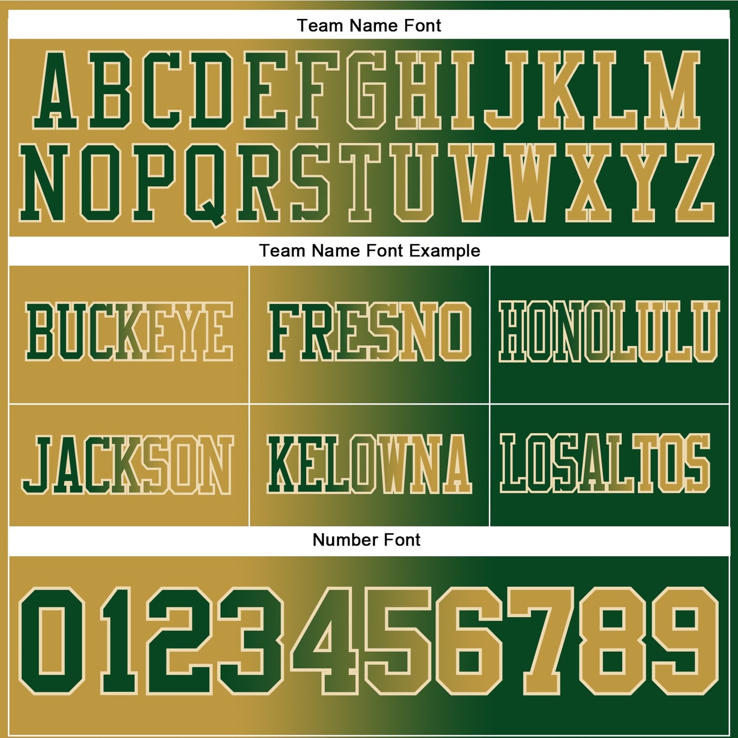 Custom Green Old Gold-Cream Authentic Gradient Fashion Football Jersey view 3