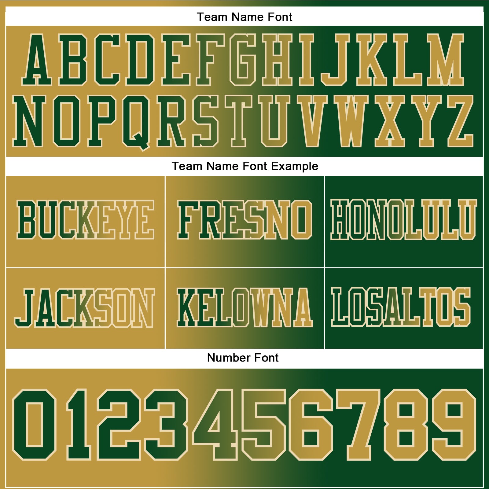 Custom Green Old Gold-Cream Authentic Gradient Fashion Football Jersey view 3