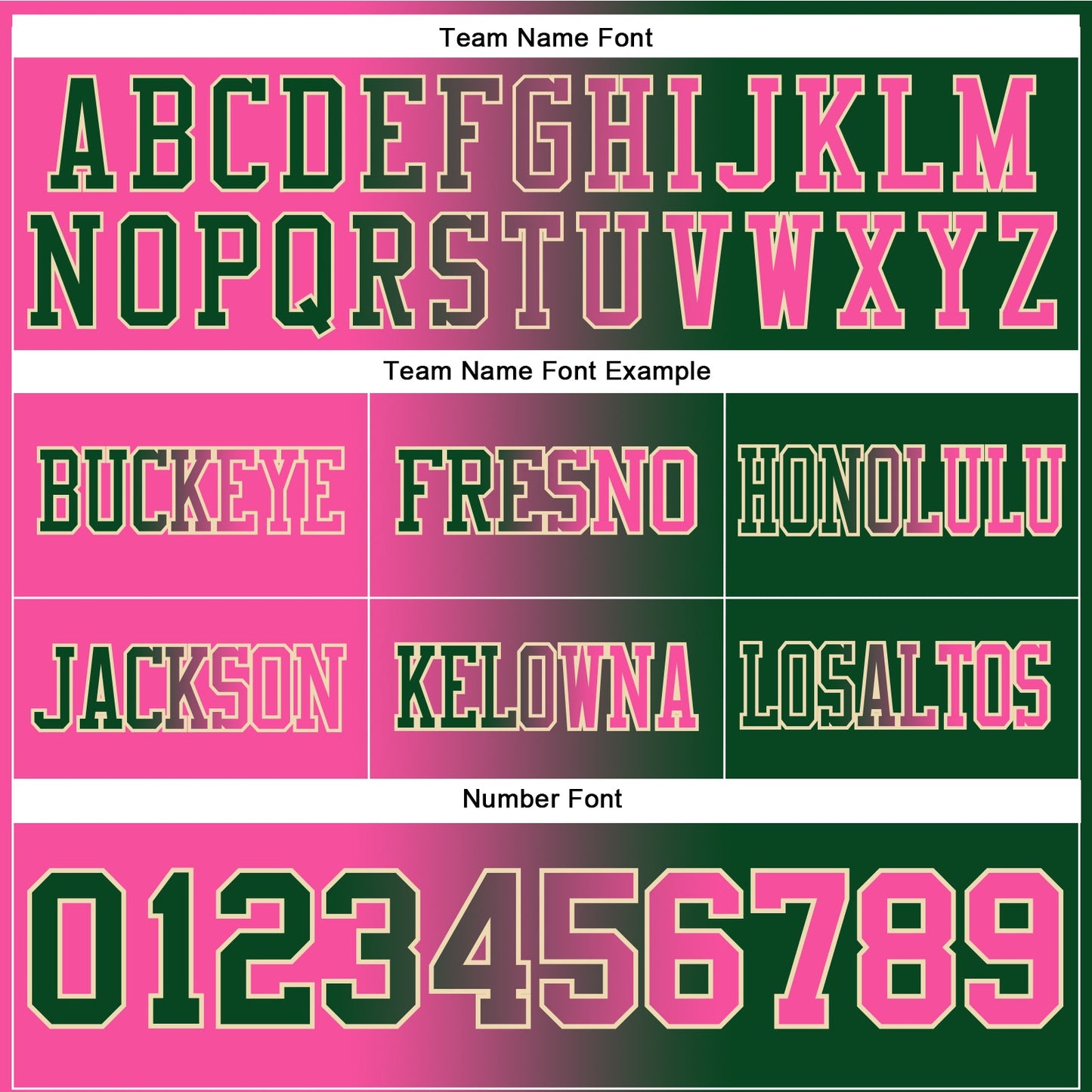 Custom Green Pink-Cream Authentic Gradient Fashion Football Jersey view 3