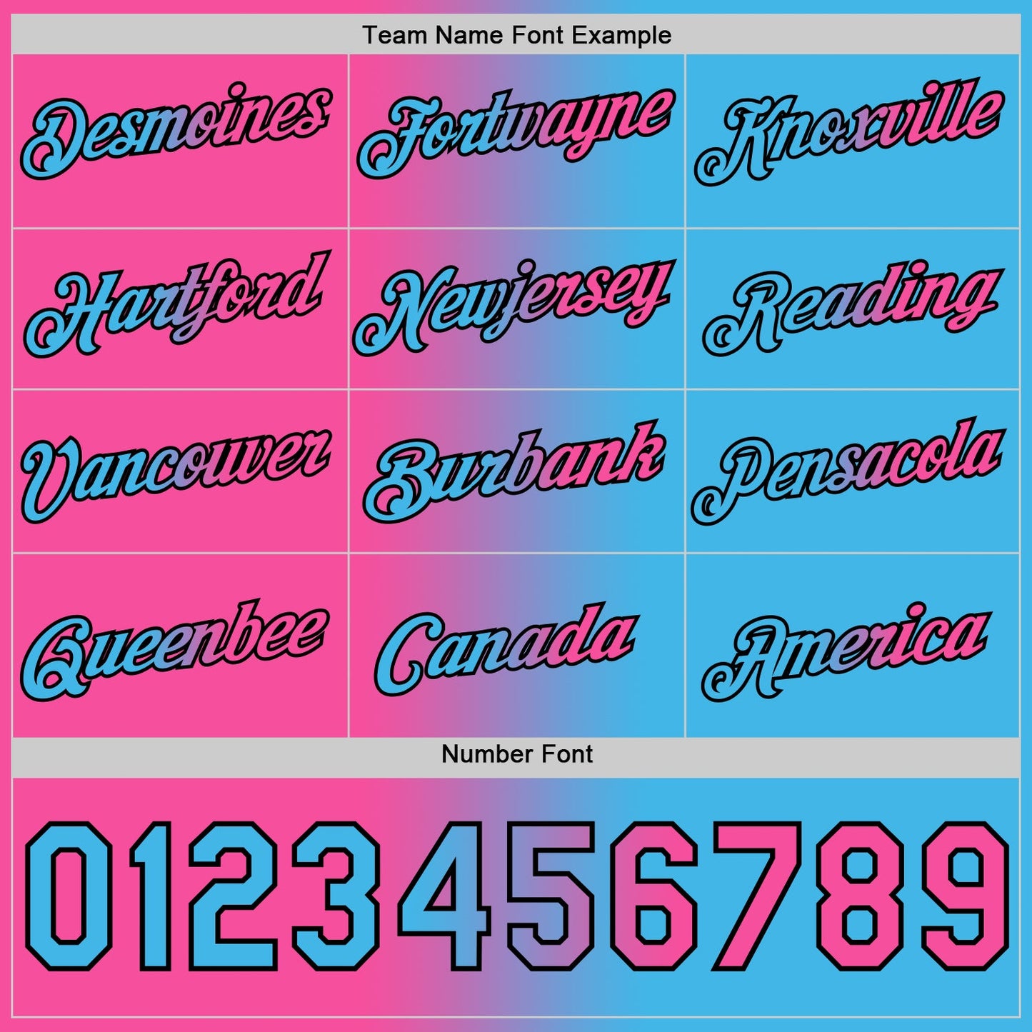 Custom Sky Blue Pink-Black Gradient Fashion Performance T-Shirt view 4