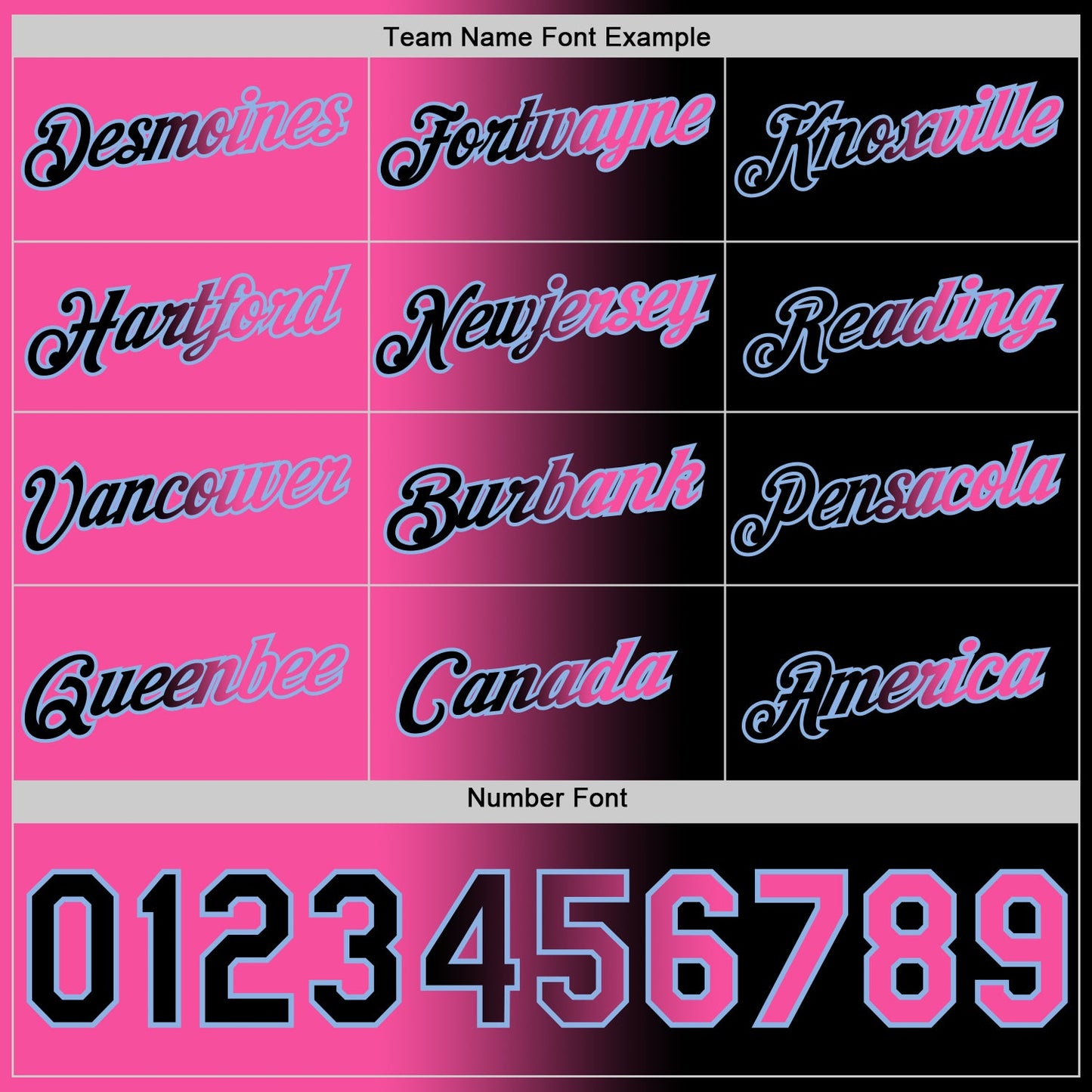 Custom Black Pink-Light Blue Gradient Fashion Performance T-Shirt view 4