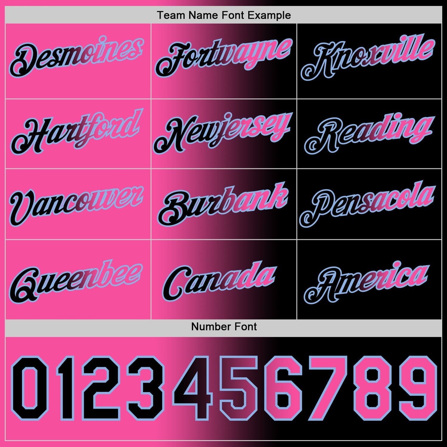 Custom Black Pink-Light Blue Gradient Fashion Performance T-Shirt view 4