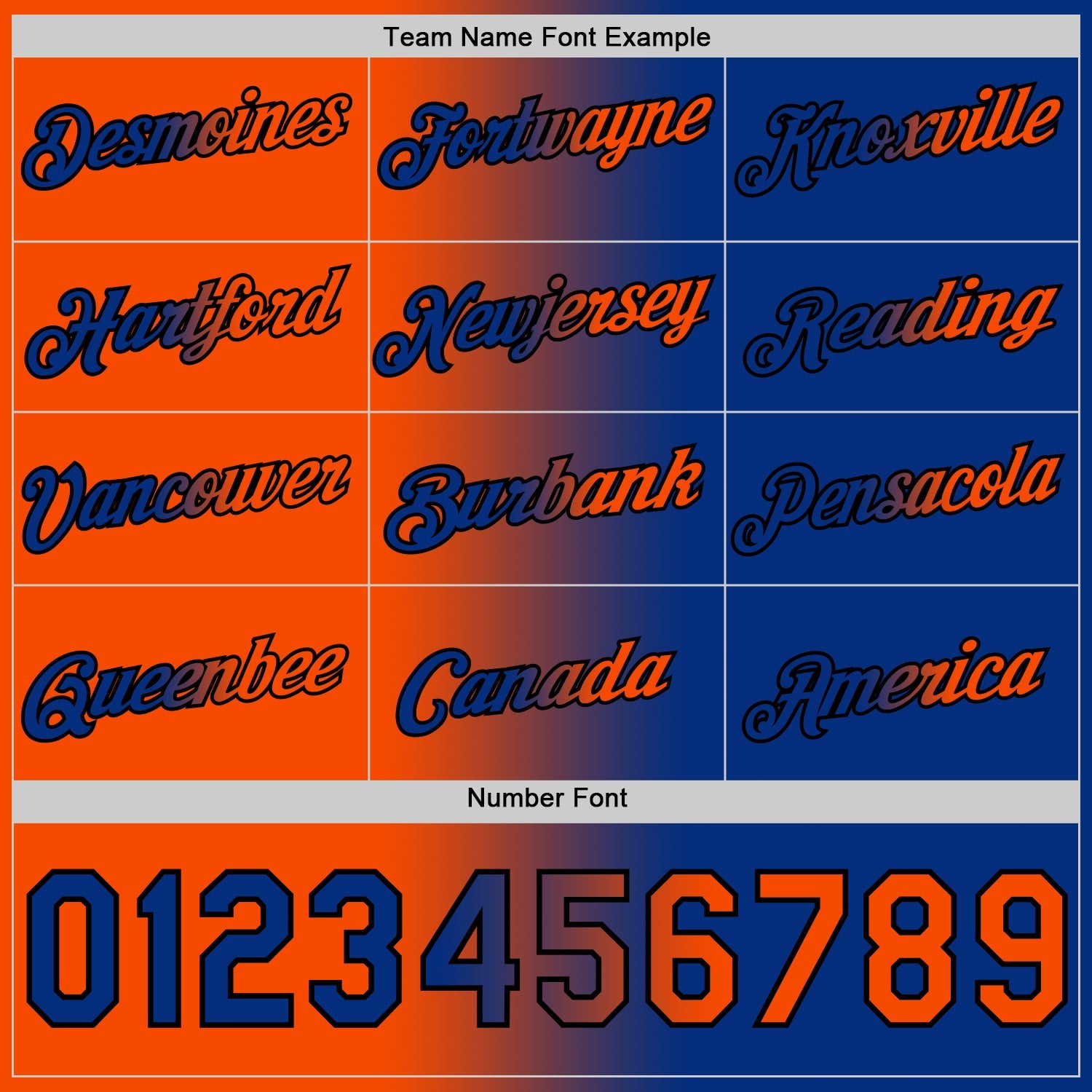 Custom Royal Orange-Black Gradient Fashion Performance T-Shirt view 4