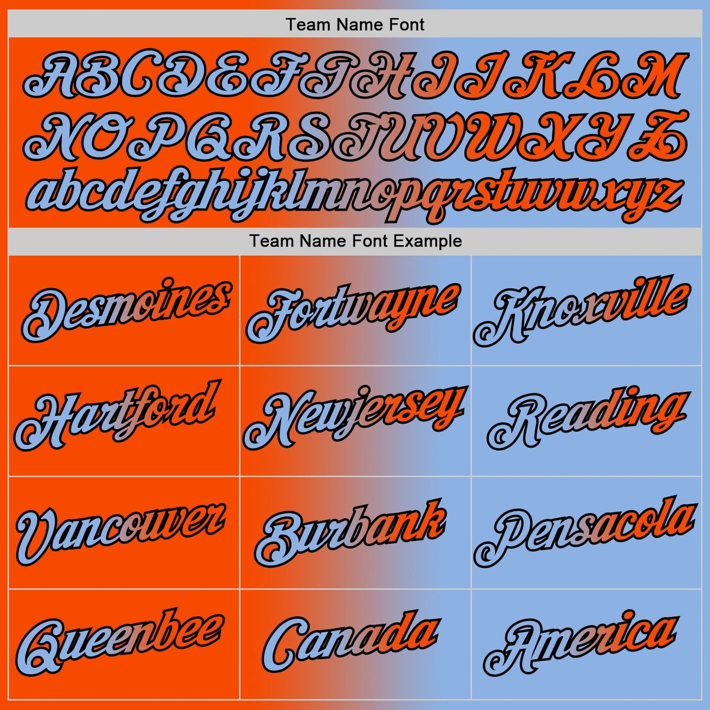 Custom Light Blue Orange-Black Gradient Fashion Performance T-Shirt view 3