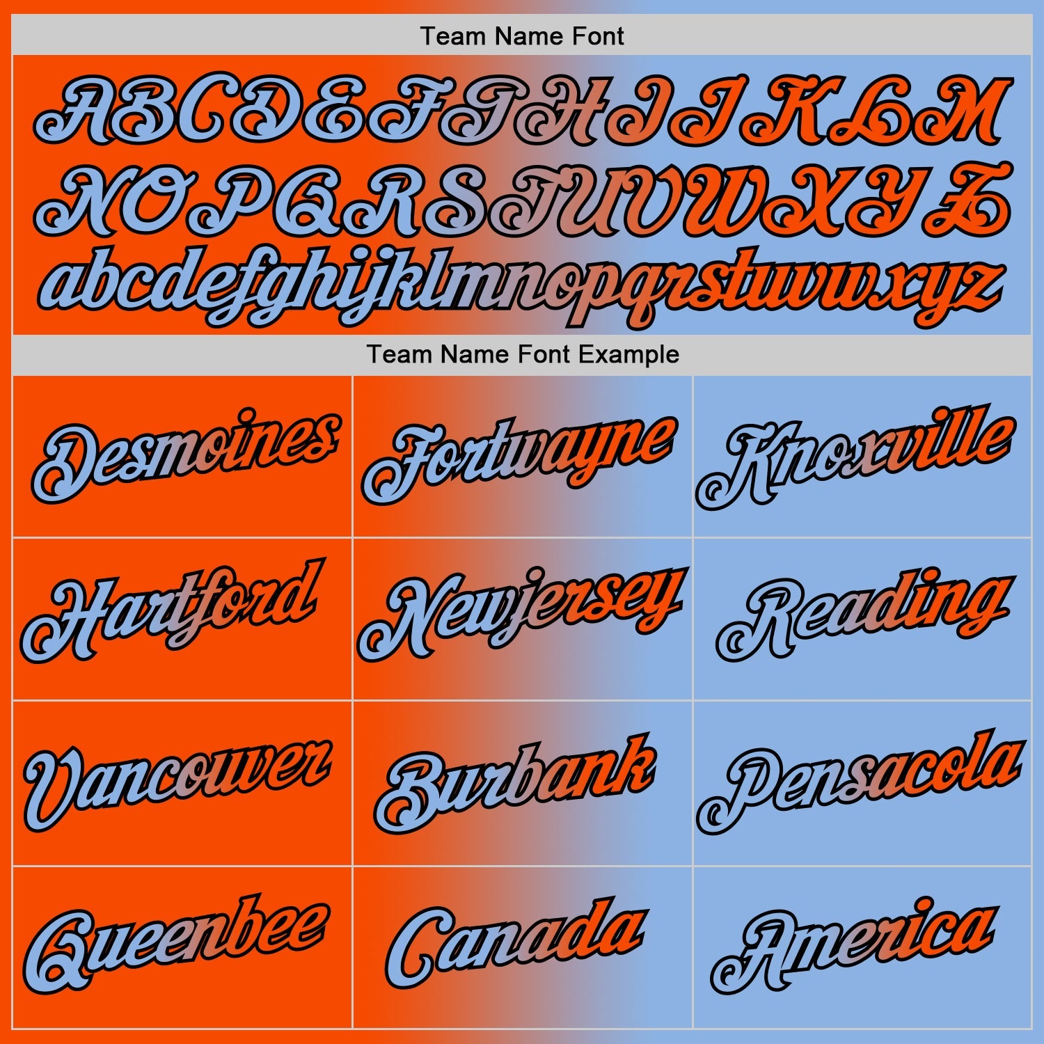 Custom Light Blue Orange-Black Gradient Fashion Performance T-Shirt view 3