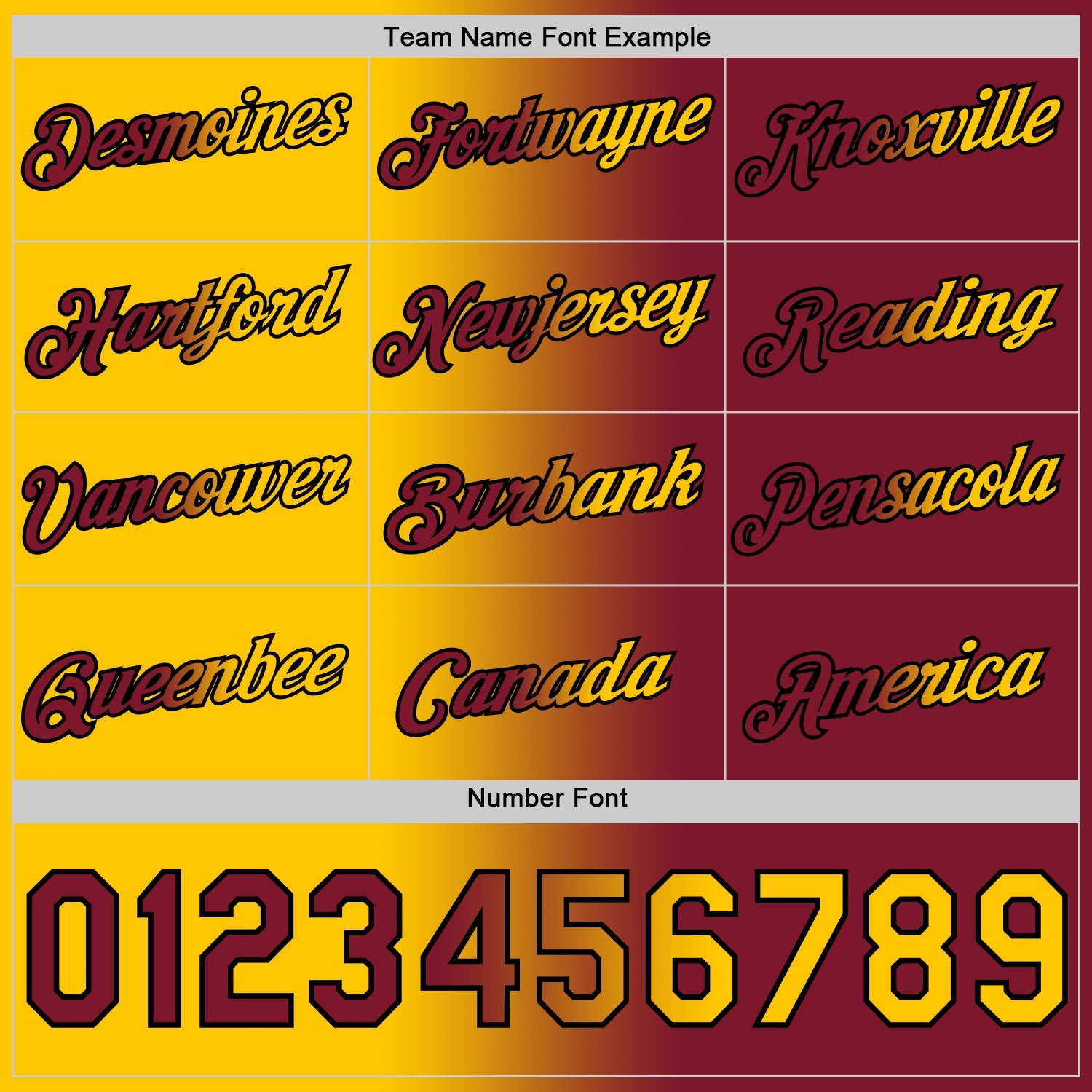 Custom Crimson Yellow-Black Gradient Fashion Performance T-Shirt view 4