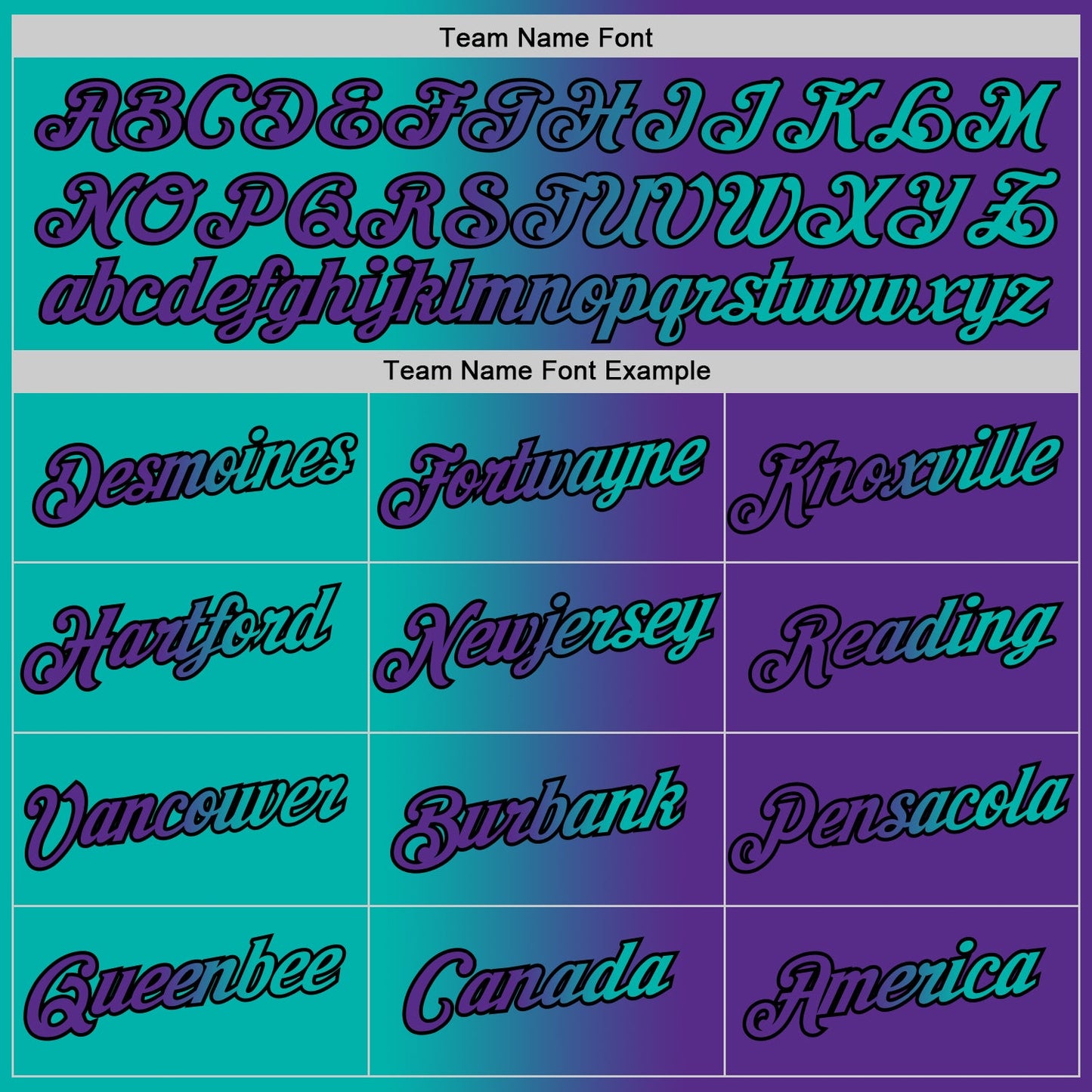 Custom Purple Aqua-Black Gradient Fashion Performance T-Shirt view 3