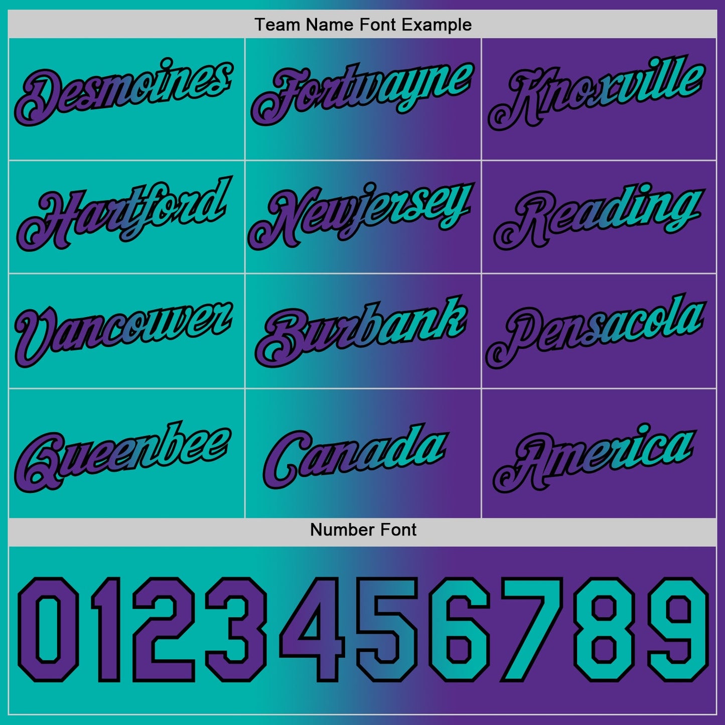 Custom Purple Aqua-Black Gradient Fashion Performance T-Shirt view 4