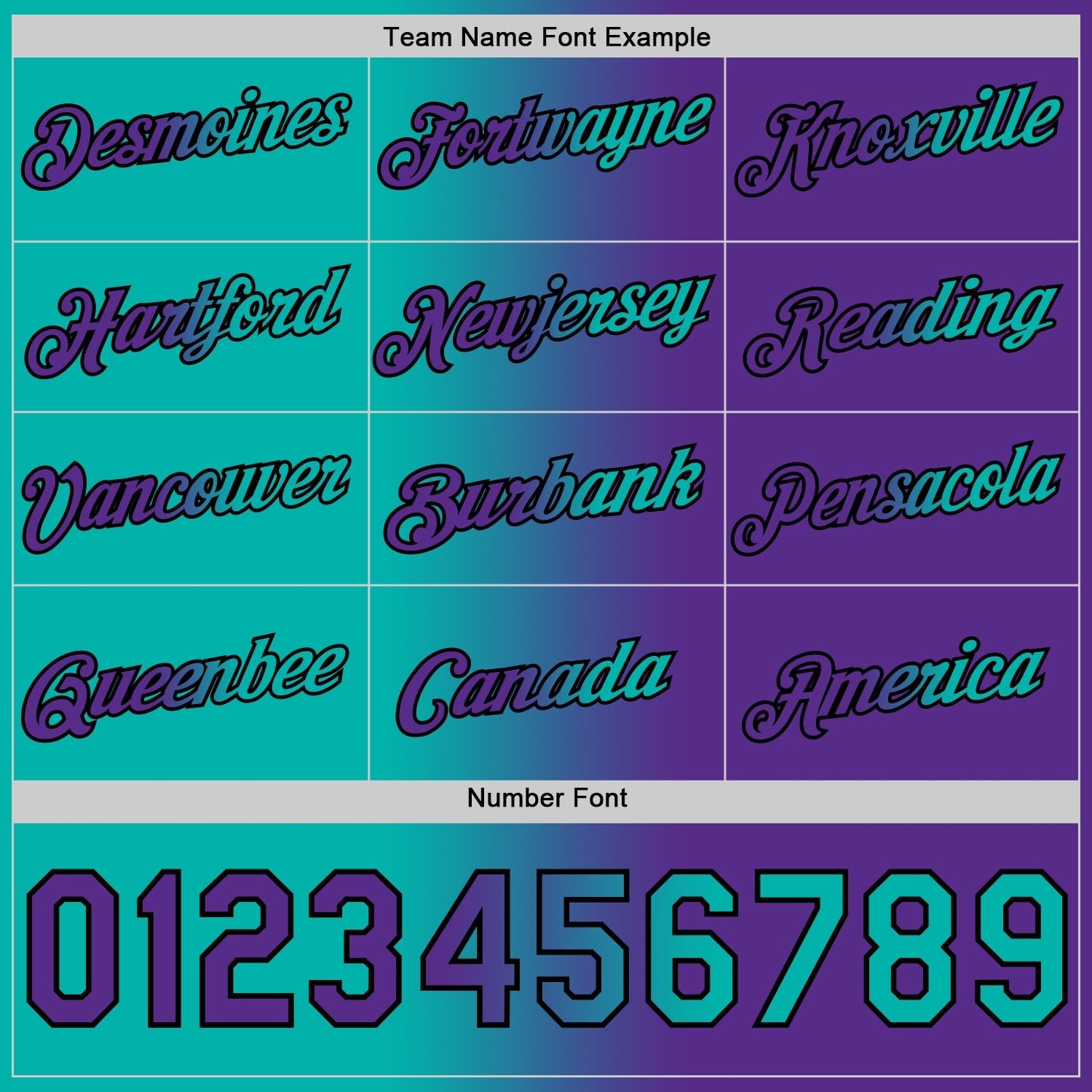 Custom Purple Aqua-Black Gradient Fashion Performance T-Shirt view 4
