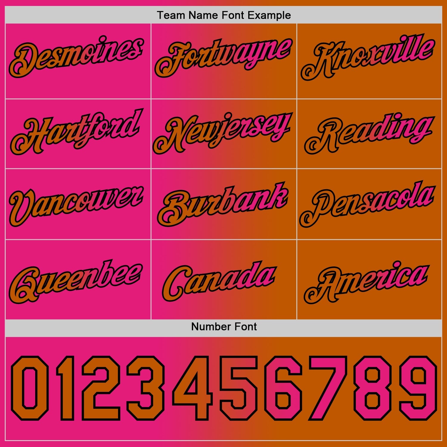 Custom Texas Orange Hot Pink-Black Gradient Fashion Performance T-Shirt view 4