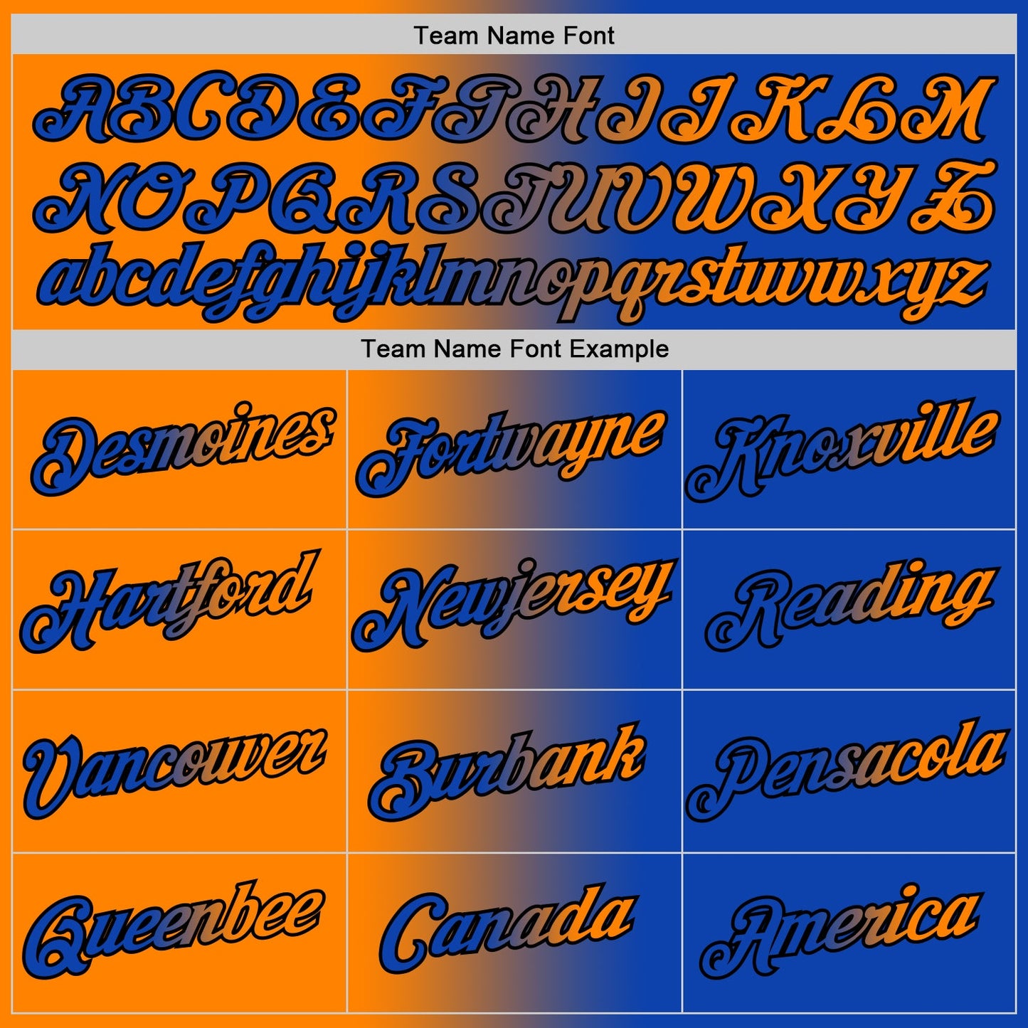 Custom Thunder Blue Bay Orange-Black Gradient Fashion Performance T-Shirt view 3