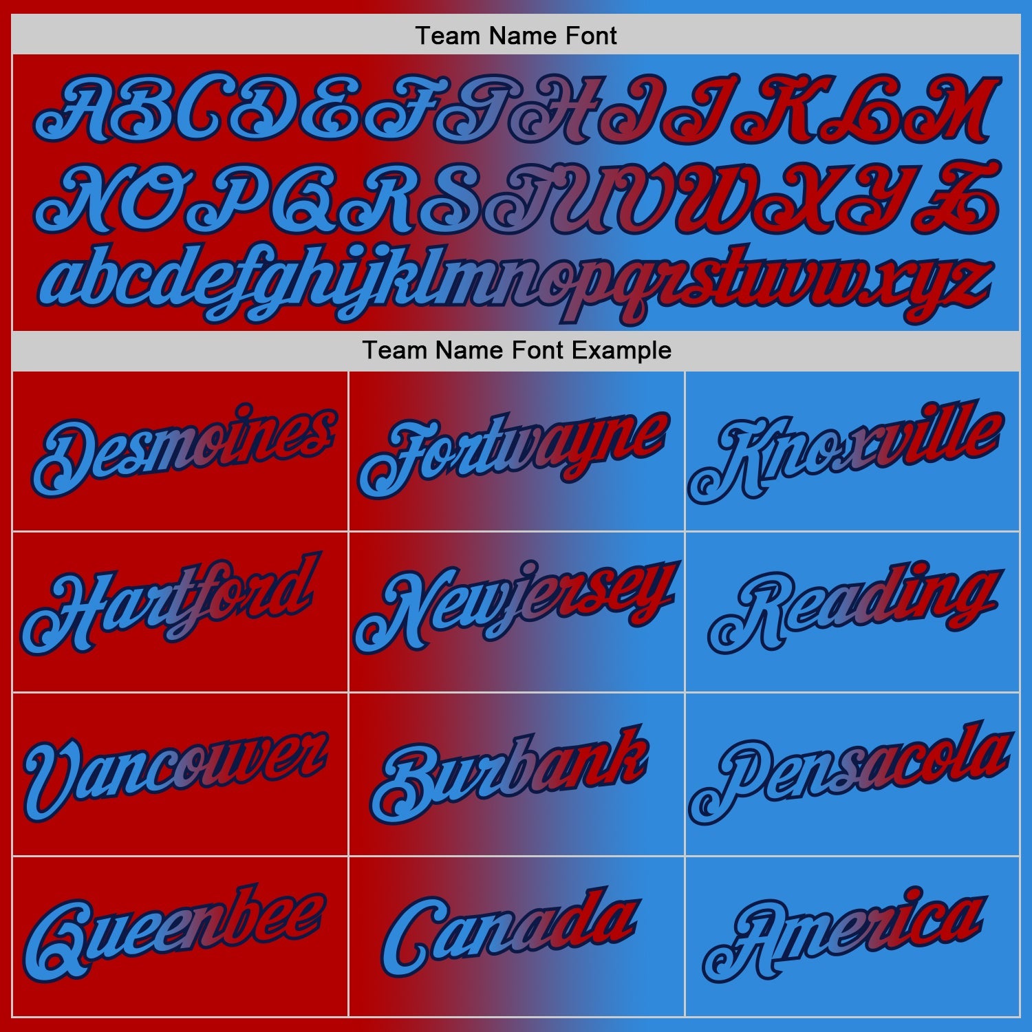 Custom Powder Blue Red-Navy Gradient Fashion Performance T-Shirt view 3