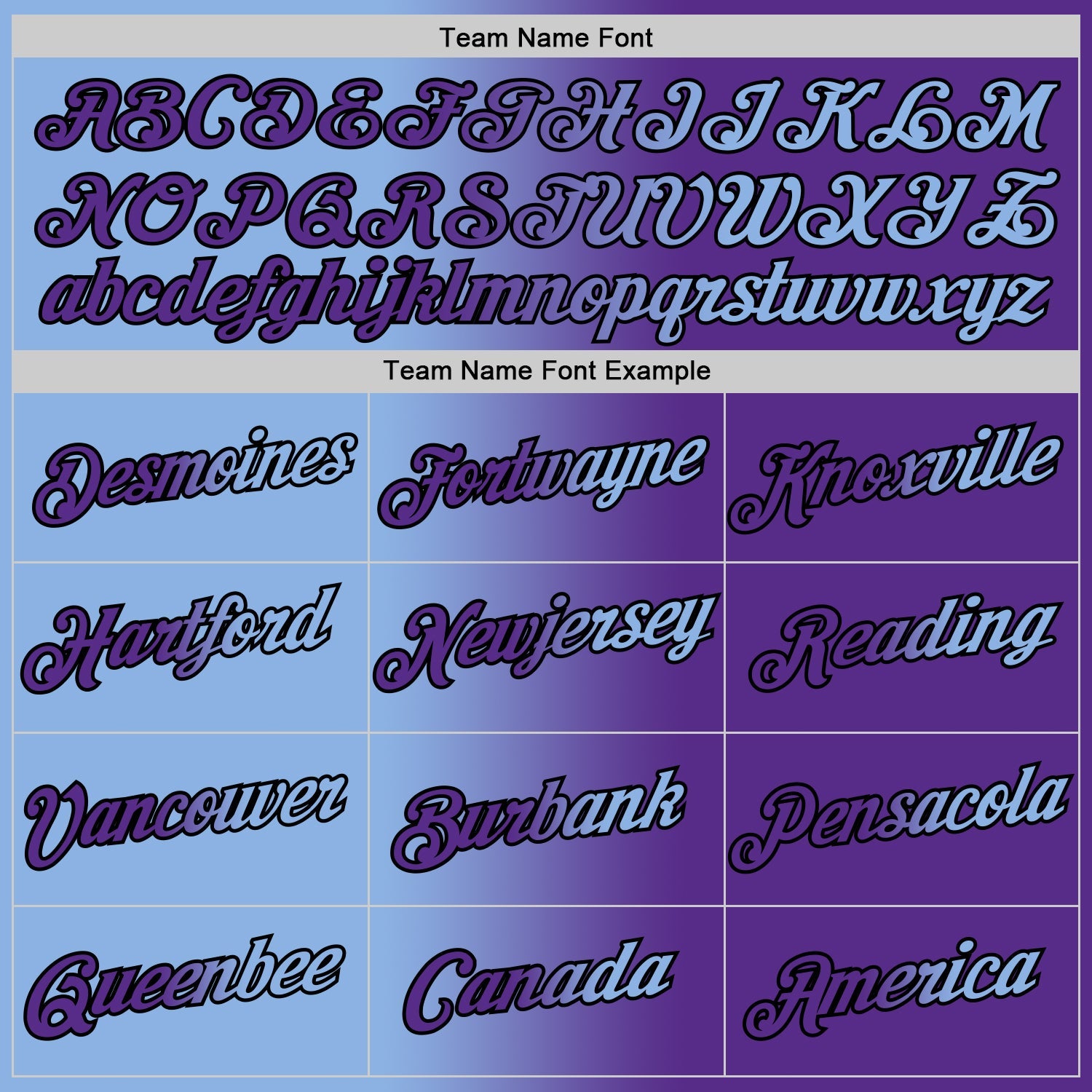Custom Purple Light Blue-Black Gradient Fashion Performance T-Shirt view 3