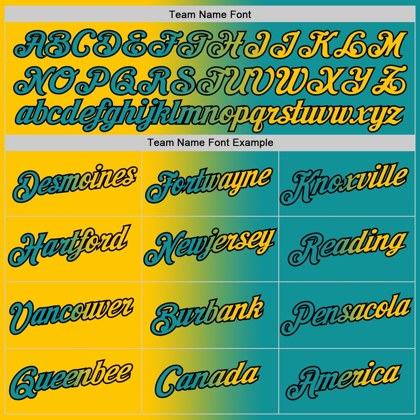 Custom Teal Yellow-Black Gradient Fashion Performance T-Shirt view 3