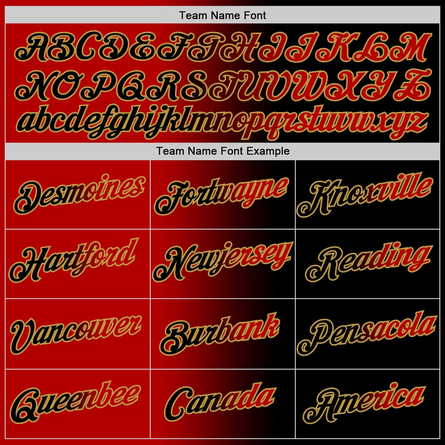 Custom Black Red-Old Gold Gradient Fashion Performance T-Shirt view 3