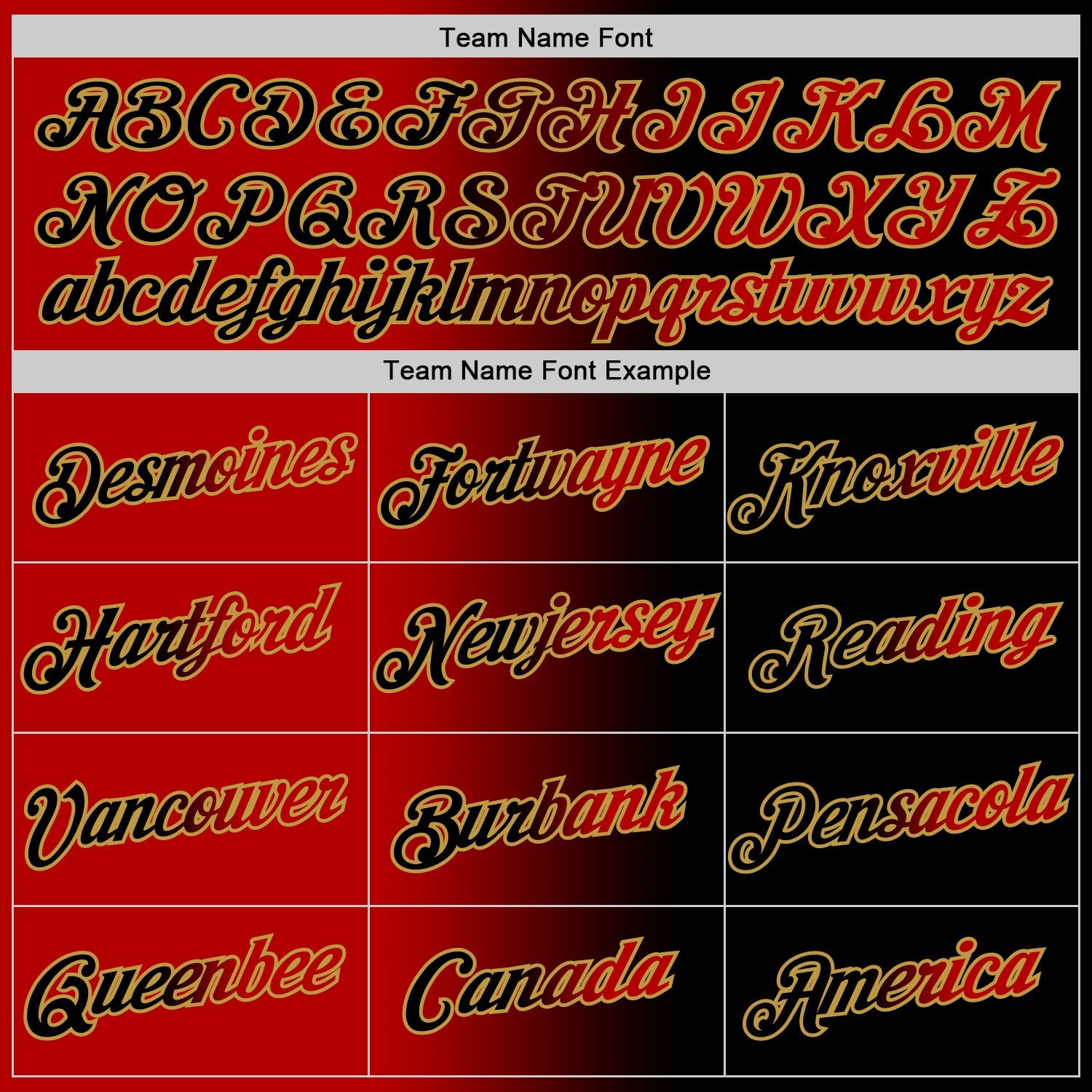 Custom Black Red-Old Gold Gradient Fashion Performance T-Shirt view 3
