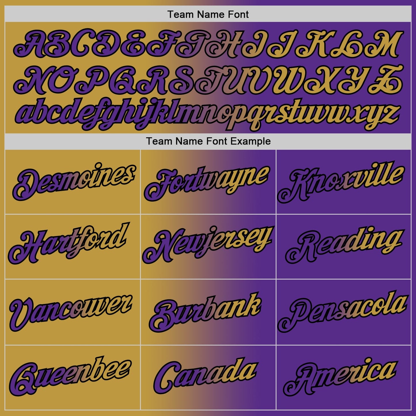 Custom Purple Old Gold-Black Gradient Fashion Performance T-Shirt view 3