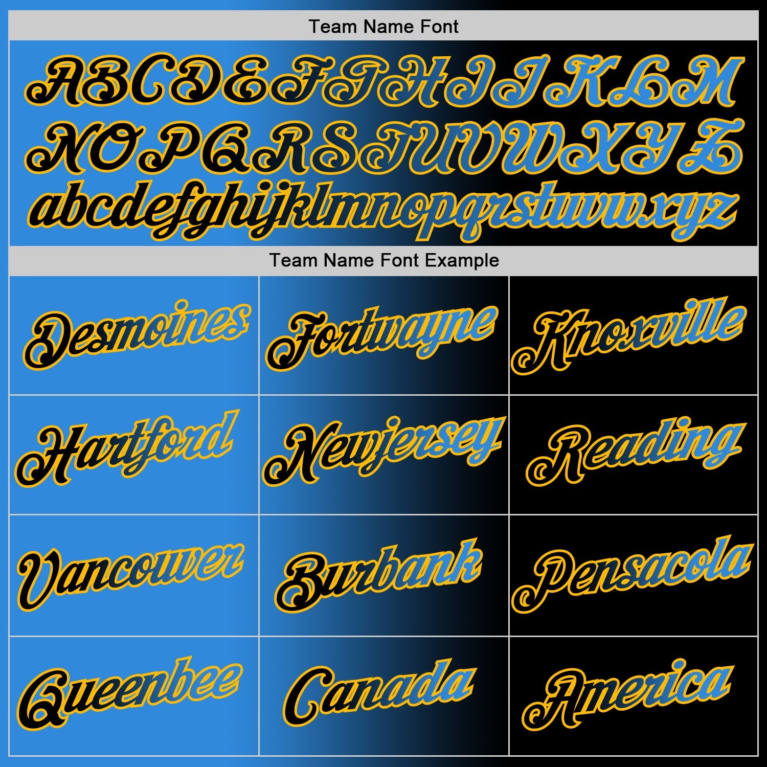 Custom Black Powder Blue-Gold Gradient Fashion Performance T-Shirt view 4