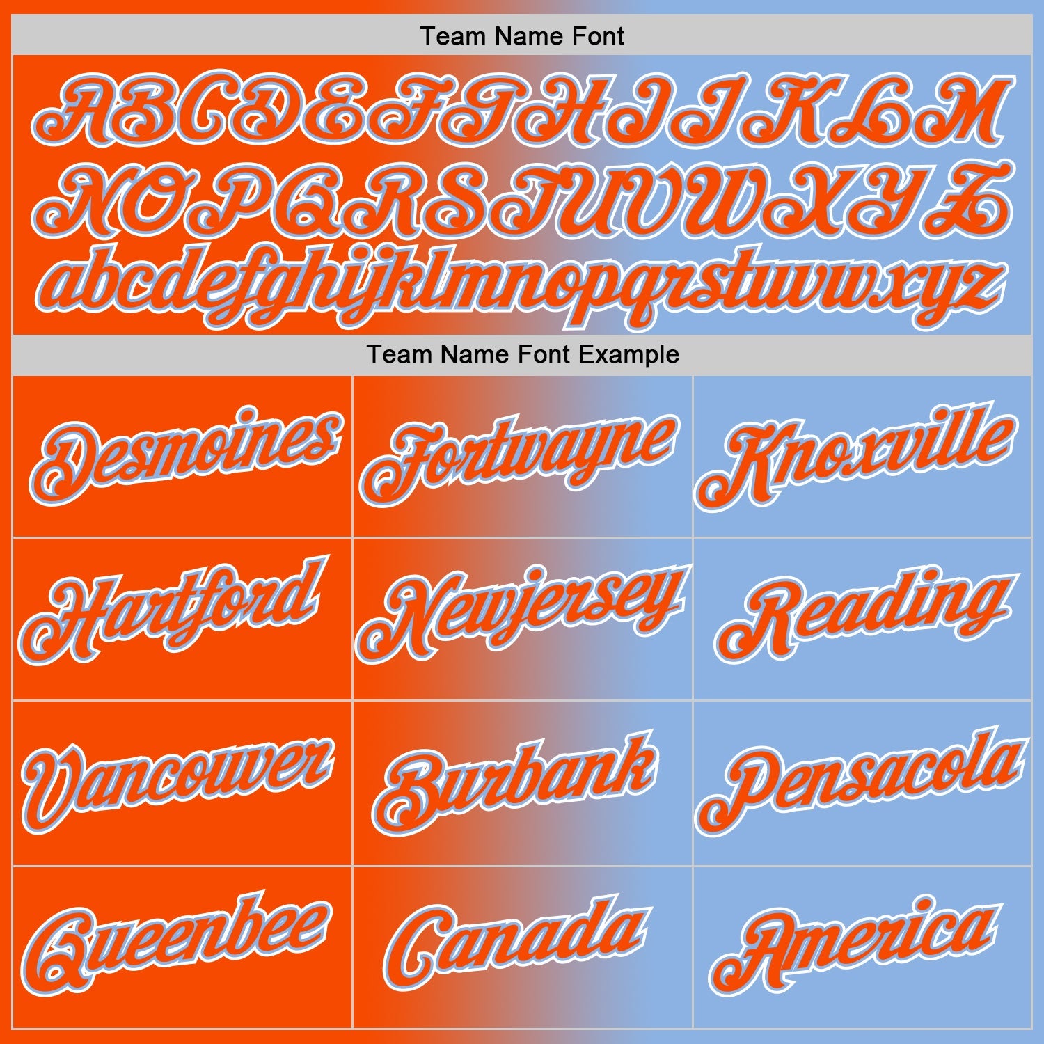 Custom Light Blue Orange-White Gradient Fashion Performance T-Shirt view 4
