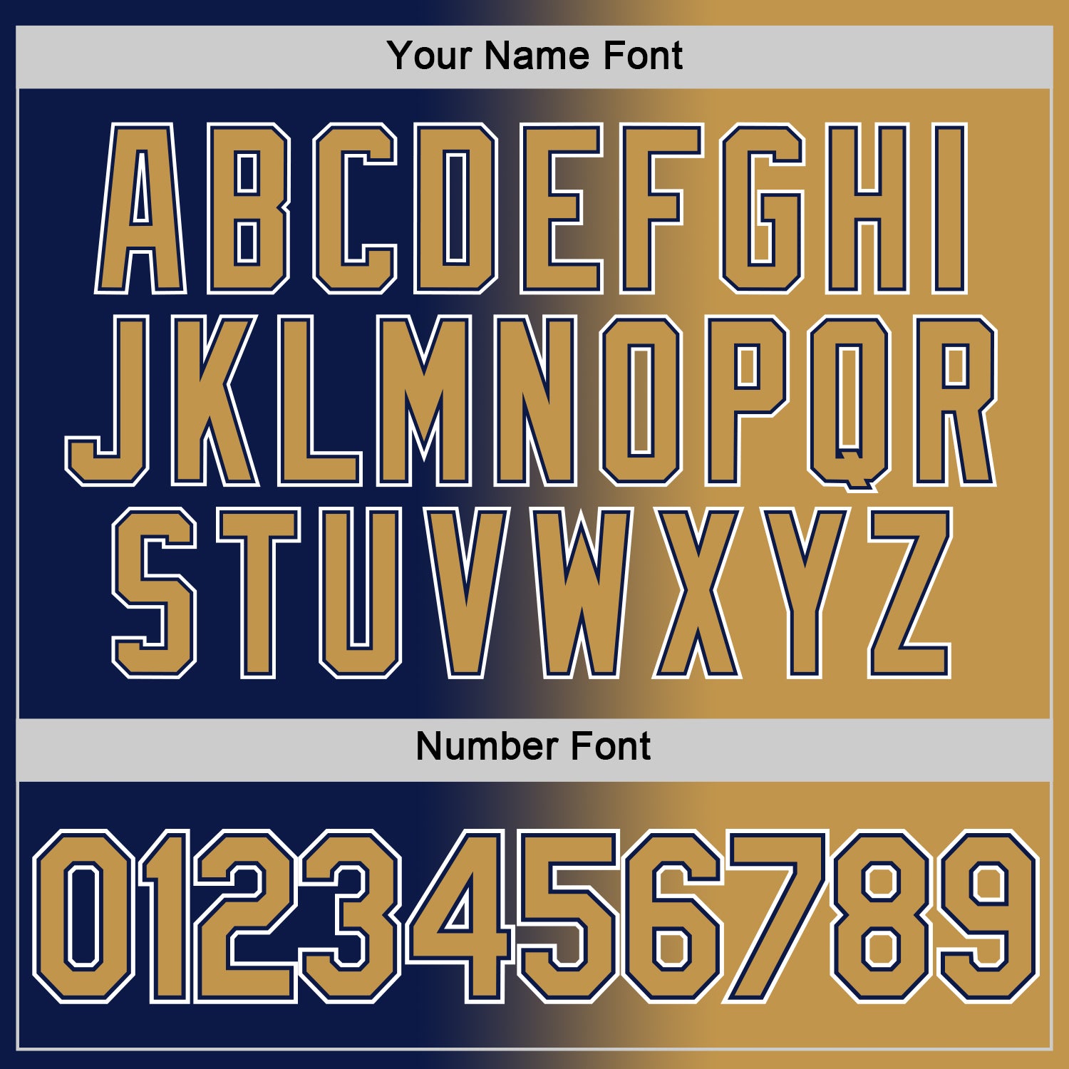 Custom Navy Old Gold-White Gradient Fashion Performance T-Shirt view 5