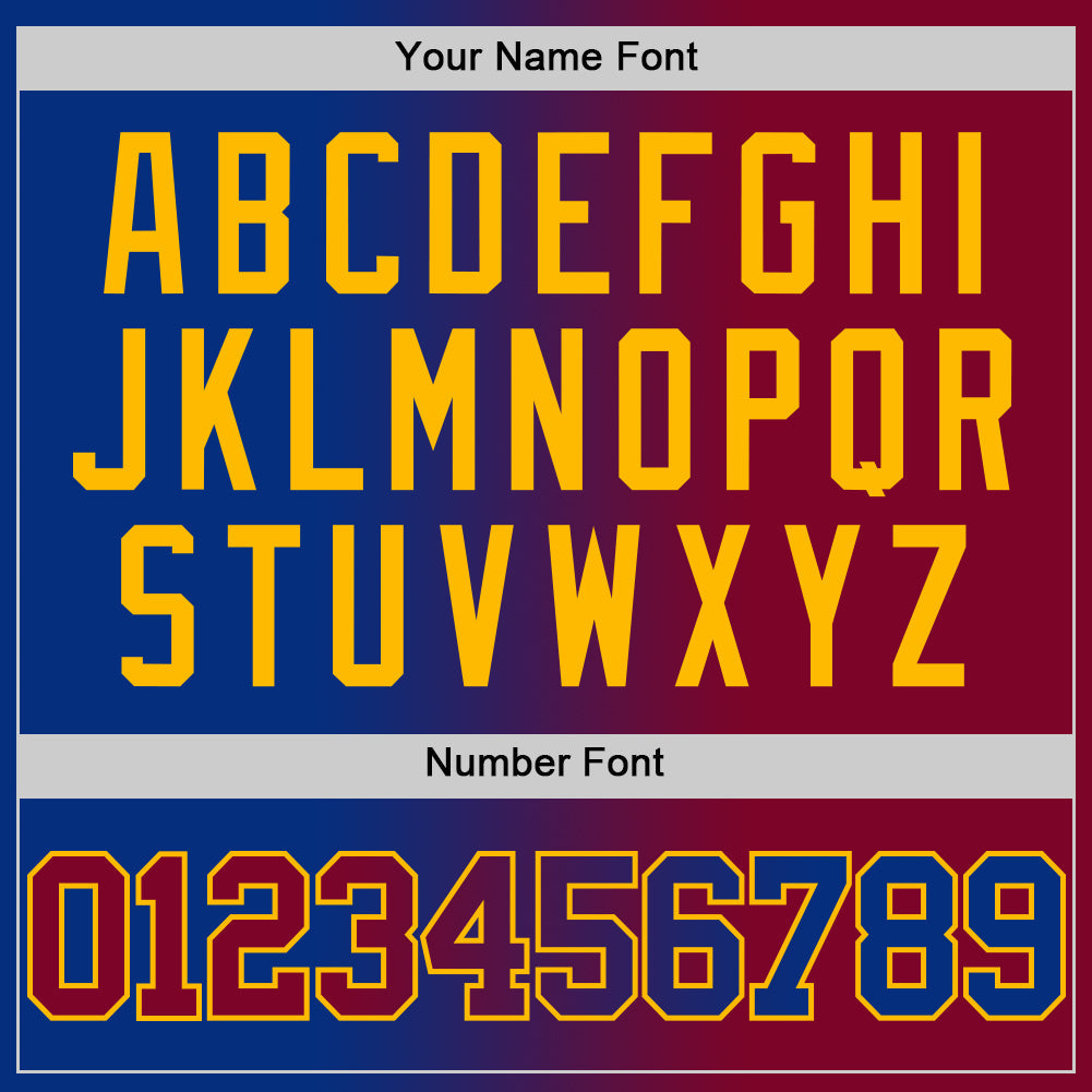 Custom Royal Maroon-Gold Authentic Gradient Fashion Basketball Jersey view 5