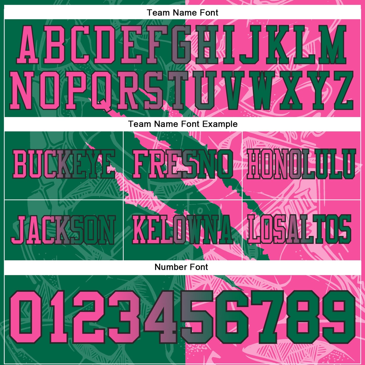 Custom Kelly Green Pink-Black Authentic Gradient Fashion Scratch Football Jersey view 4